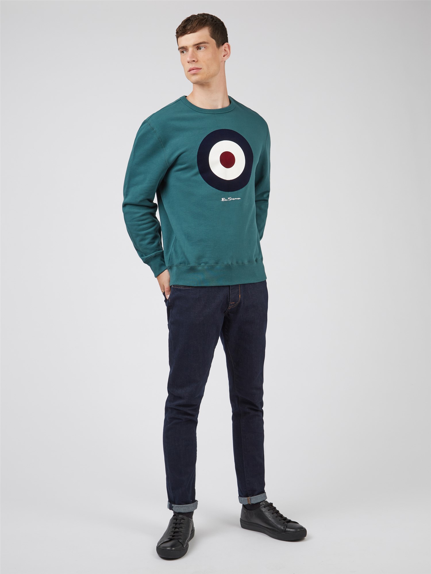 Signature Organic Cotton Target Sweatshirt - Ocean Green