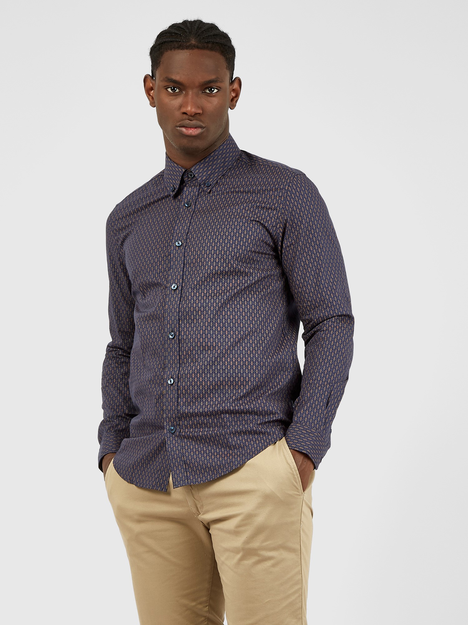 Spot Dash Print Shirt - Marine