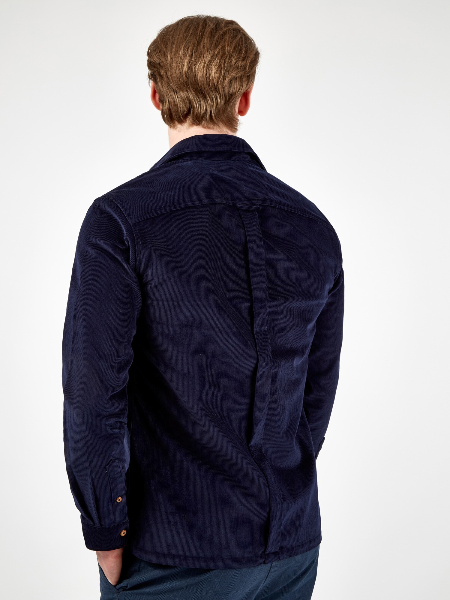 Mid-Wale Corduroy Shirt - Marine Blue