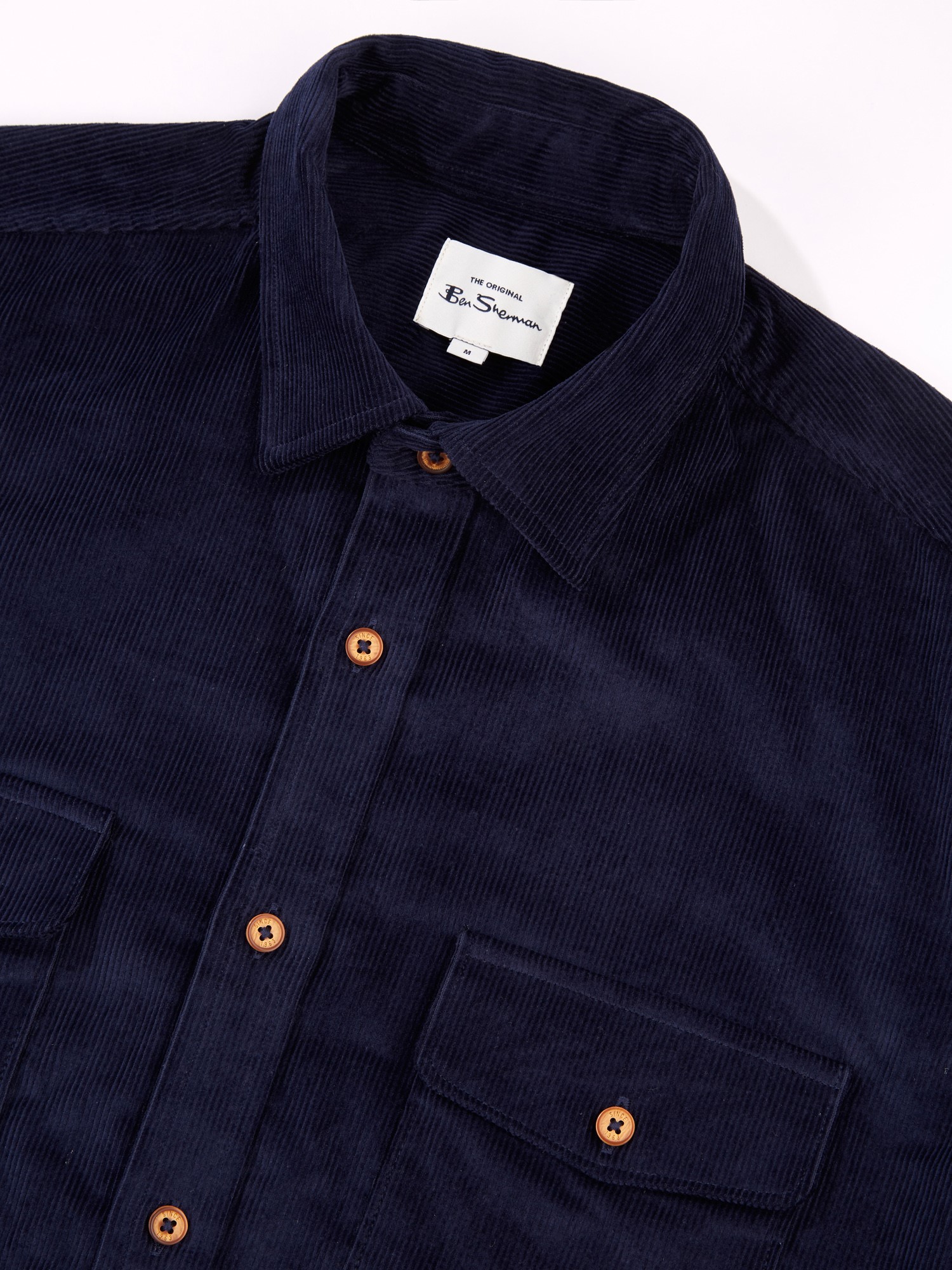 Mid-Wale Corduroy Shirt - Marine Blue