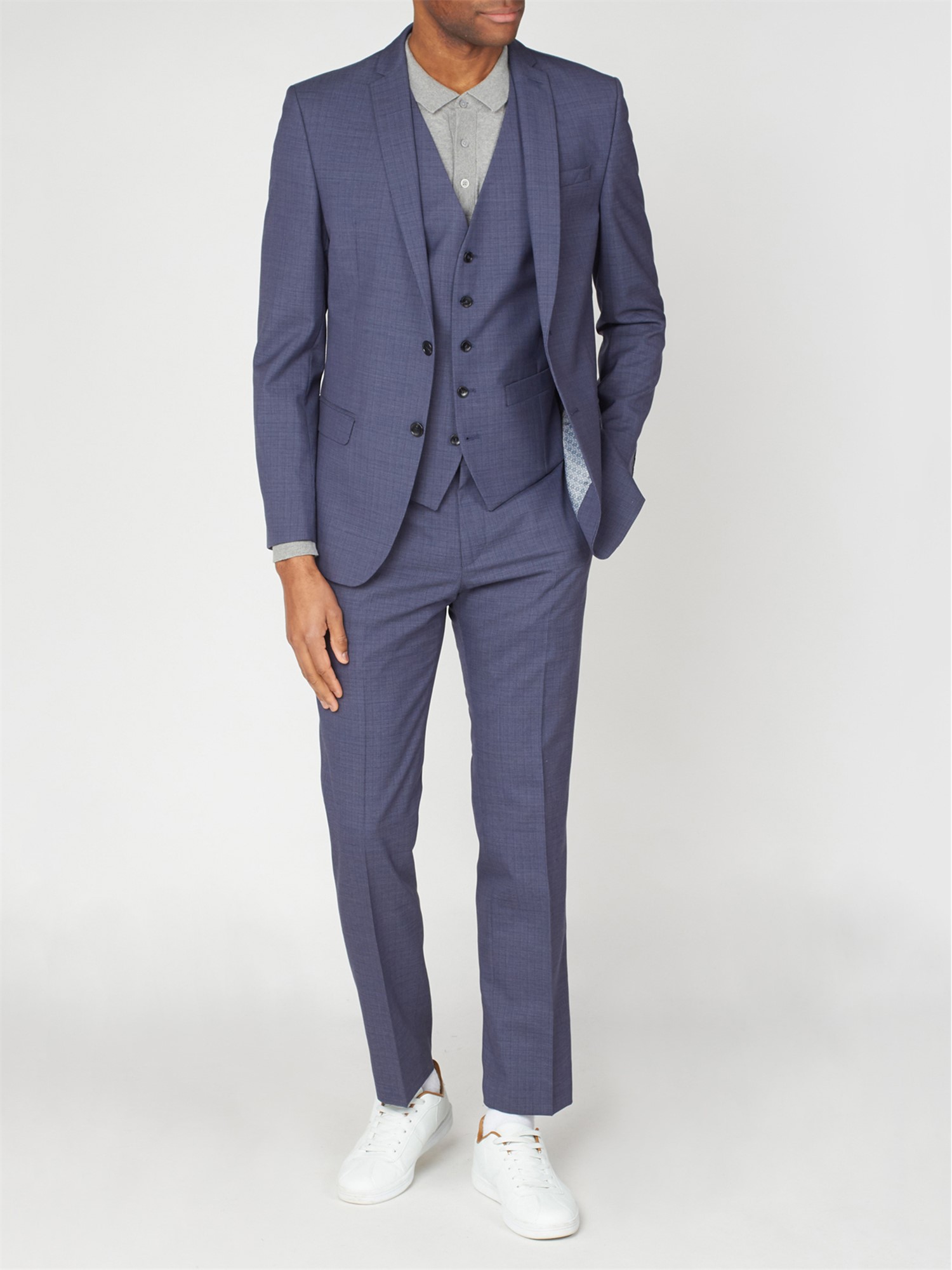 Airforce Mini Check Three Piece Suit