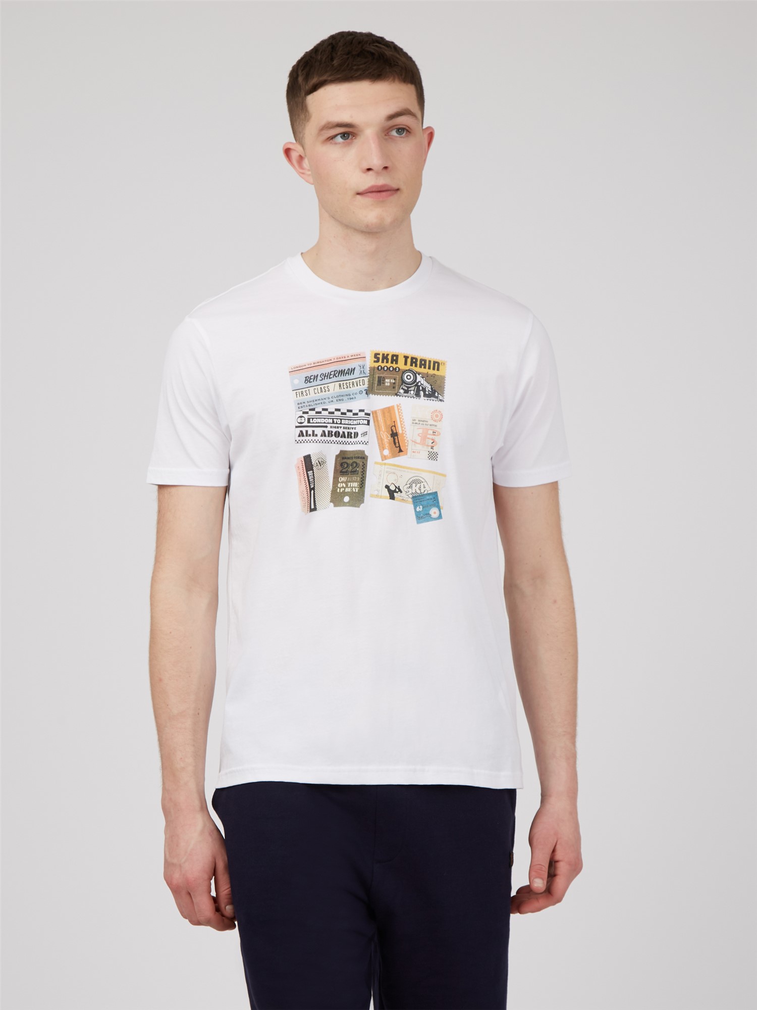 Train Tickets Print T-Shirt