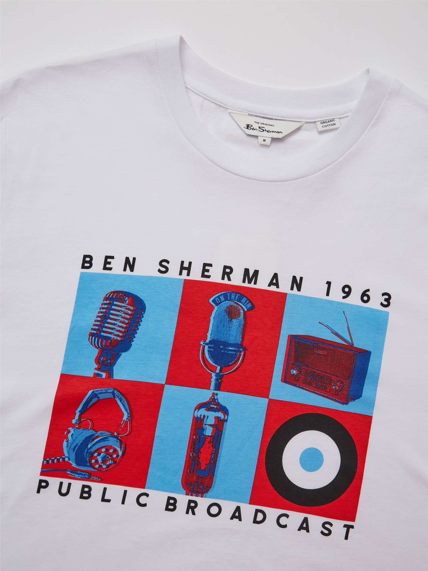 Broadcast T-Shirt - White - Ben Sherman UK