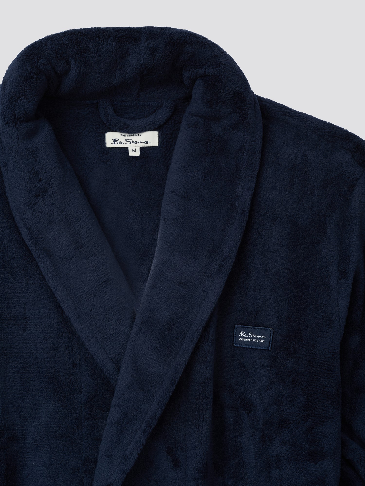 Navy Fleece Robe