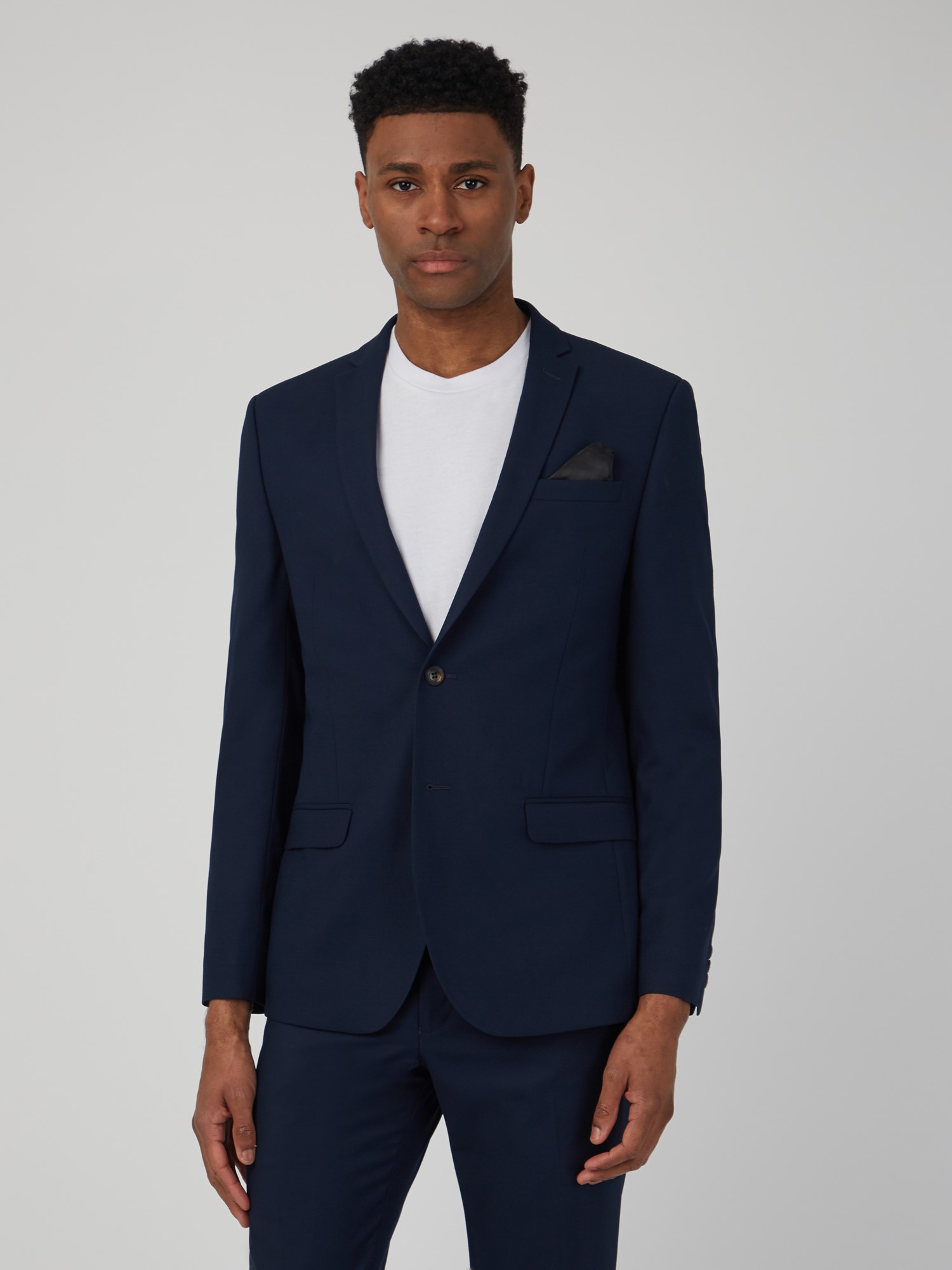 Navy Semi Plain Soho Fit Jacket