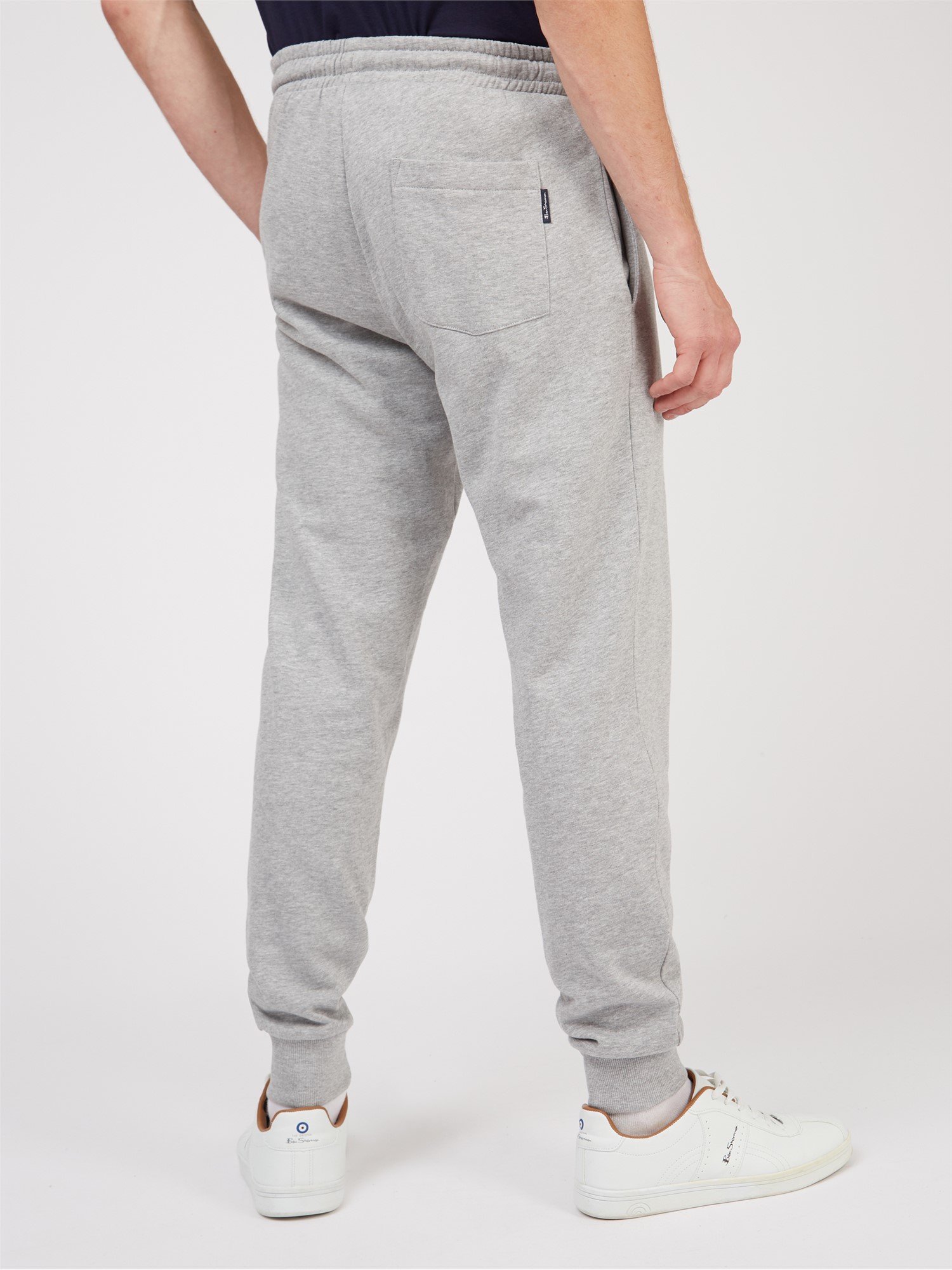 Ben Sherman Grey Marl Target Print Jogger