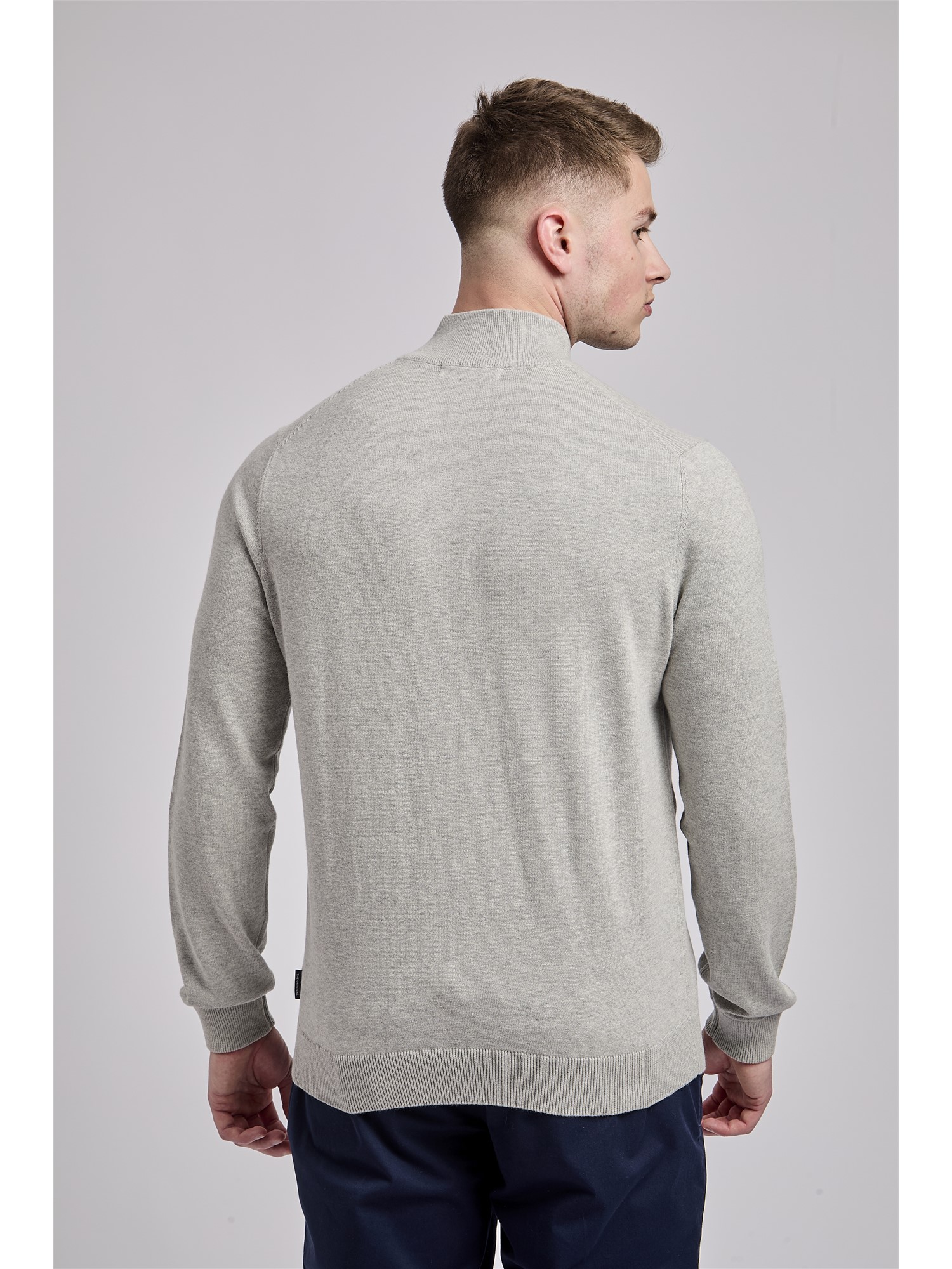 Quarter Zip Funnel-Neck Jumper