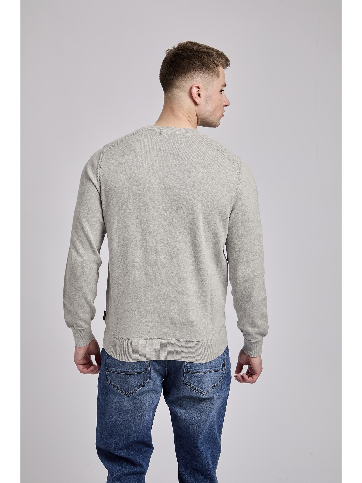 Crew Neck Jumper with Shoulder Stitch