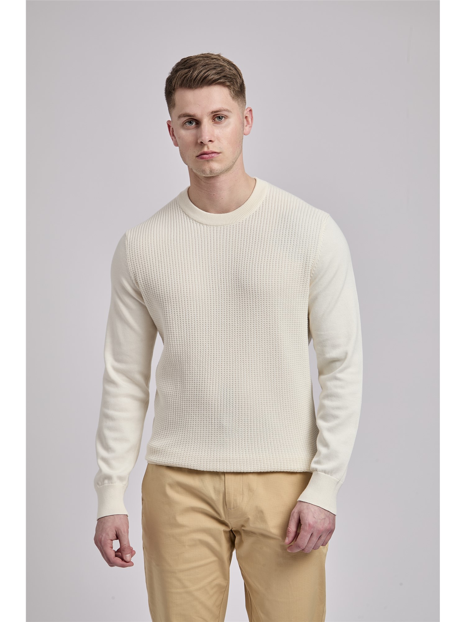 Textured Front Crew