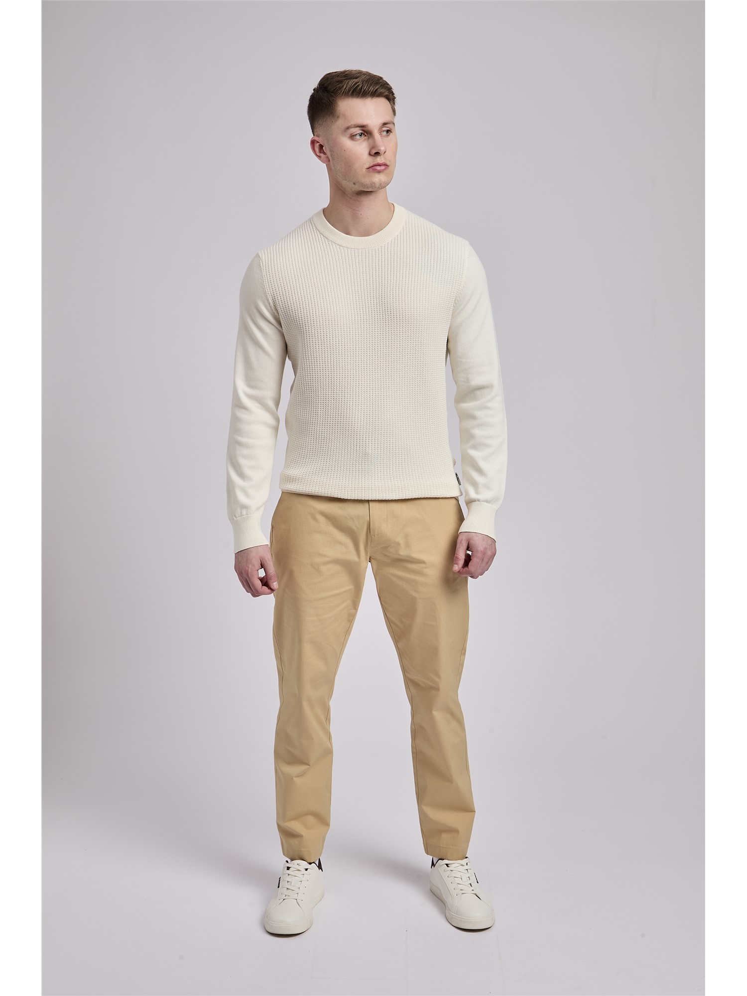 Textured Front Crew