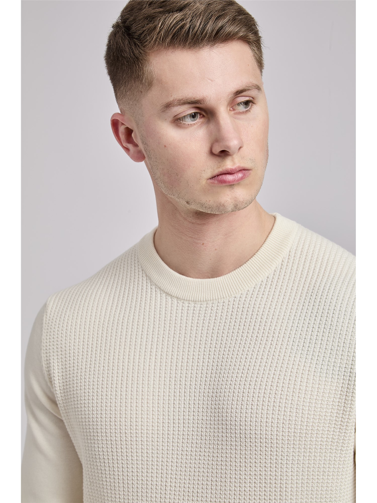 Textured Front Crew