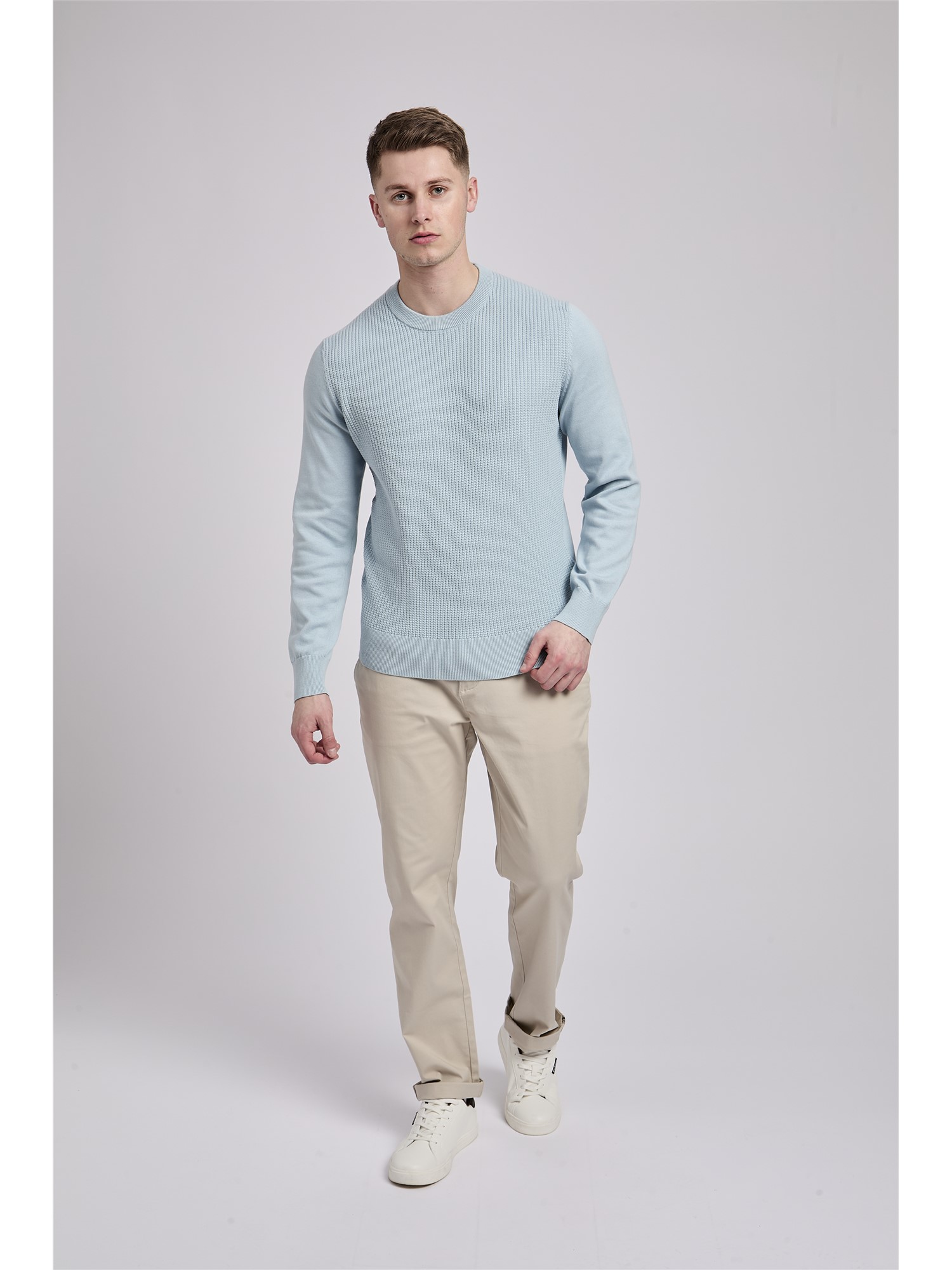 Textured Front Crew