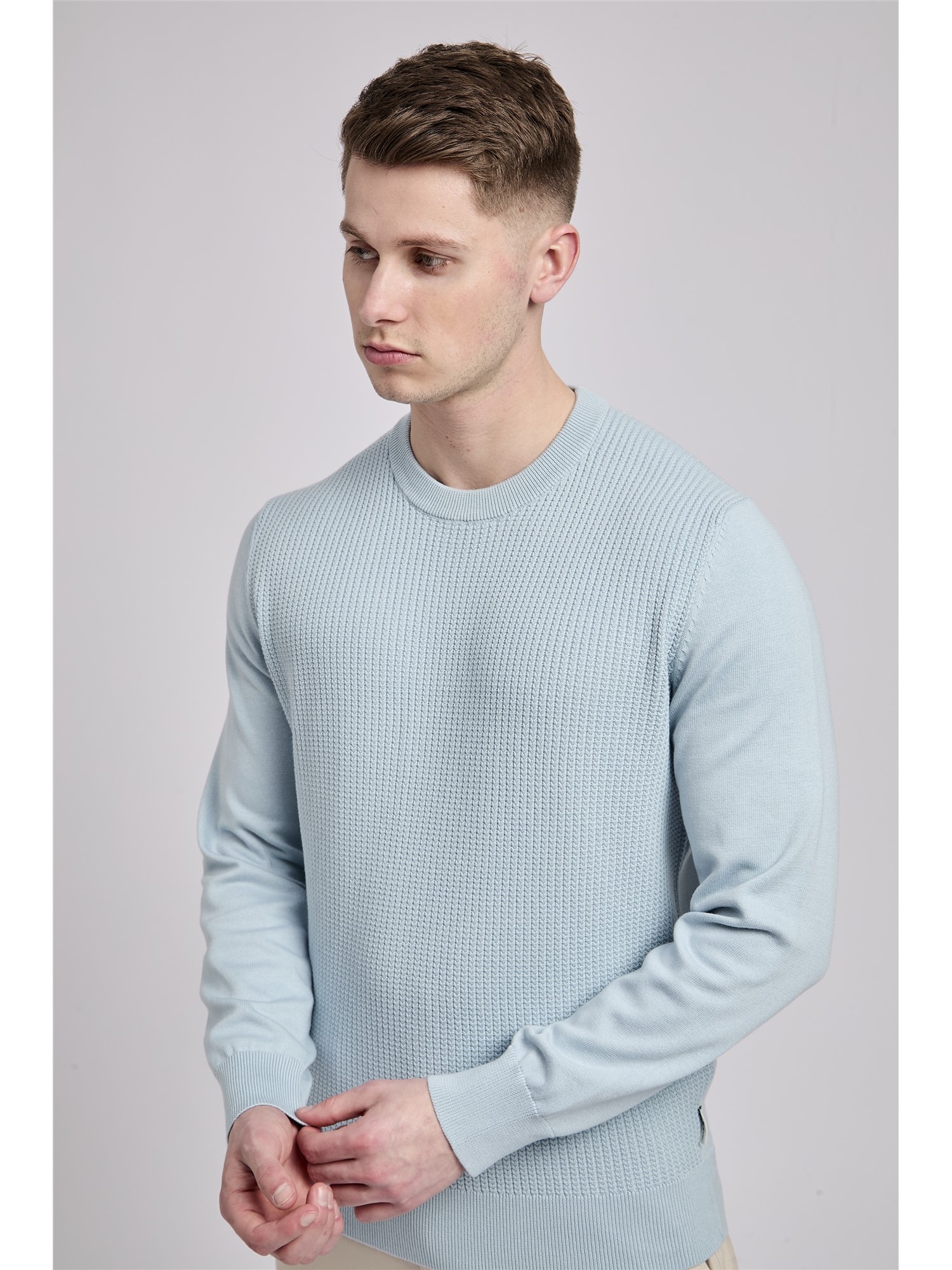 Textured Front Crew