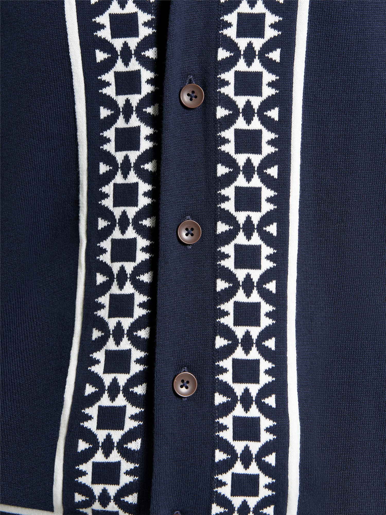 Floral Border Resort Knitted Shirt