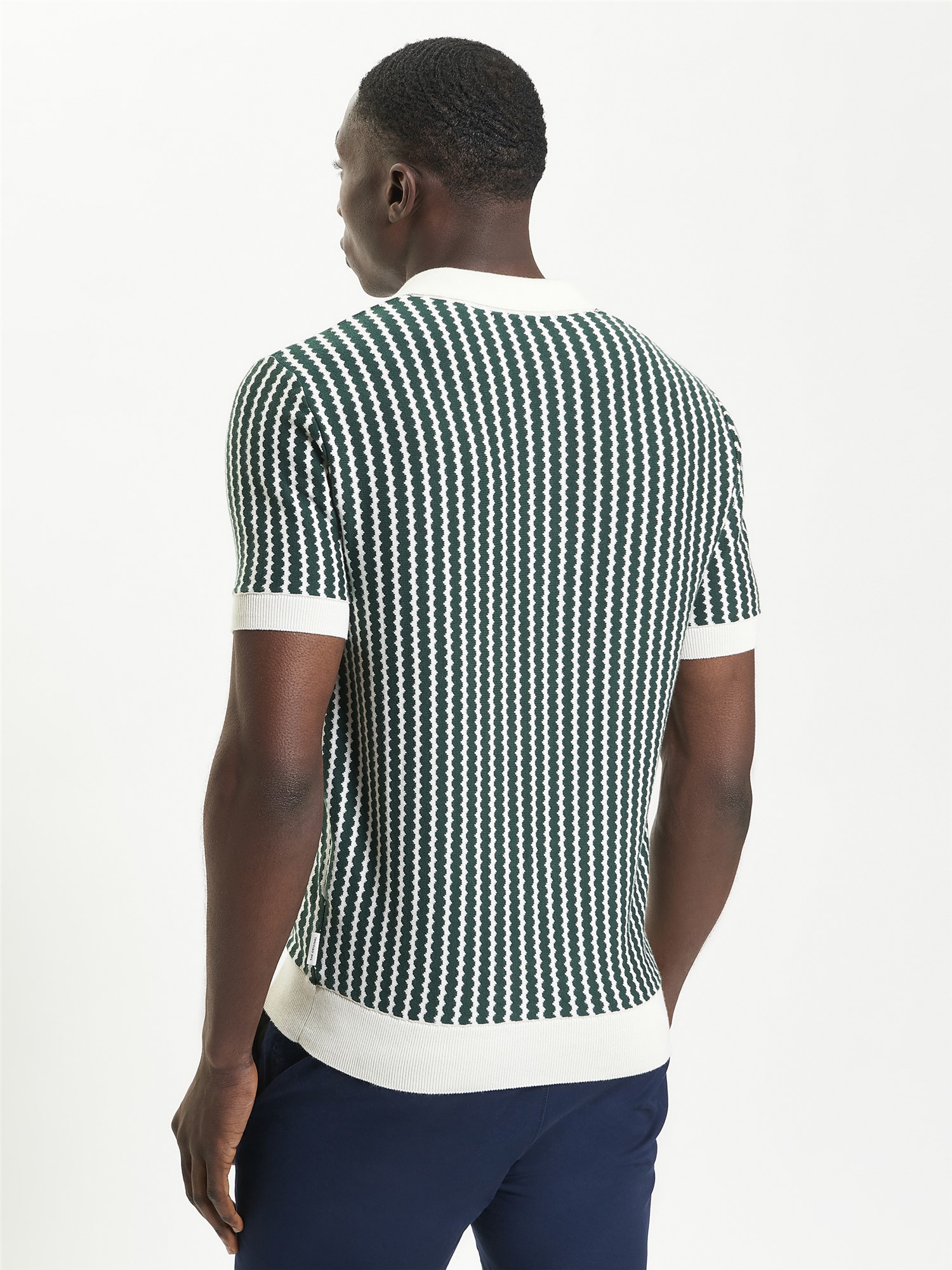 Vertical Wave Knitted Polo