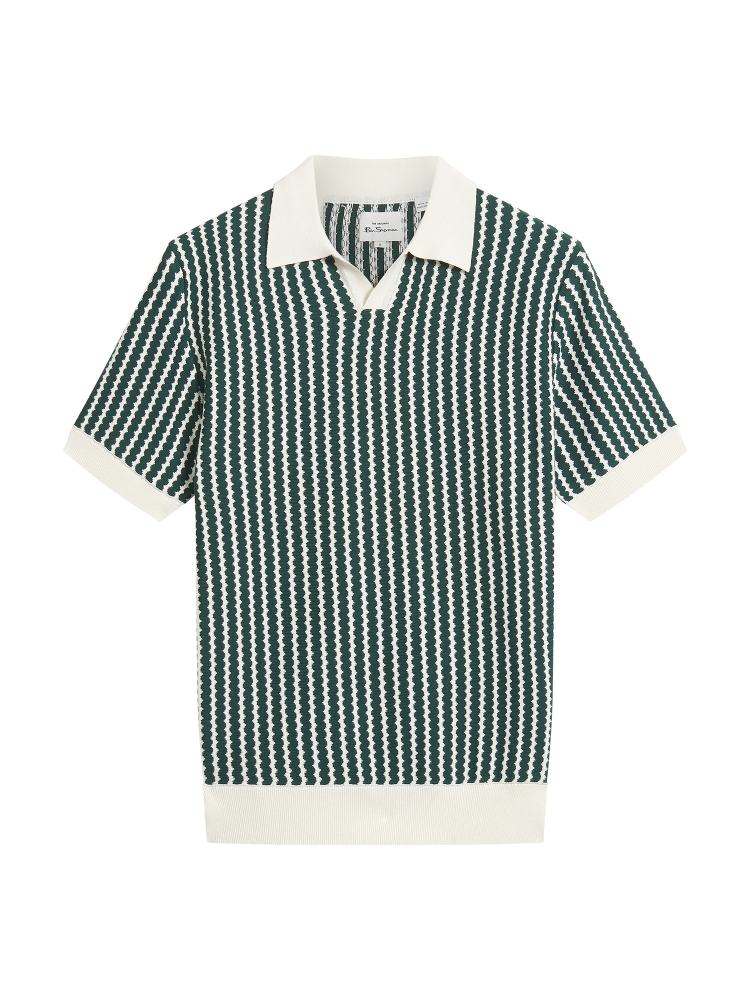 Vertical Wave Knitted Polo