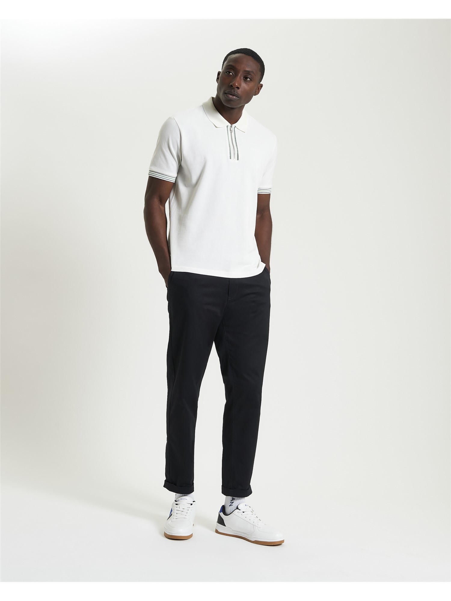 Placket Interest Cotton Polo