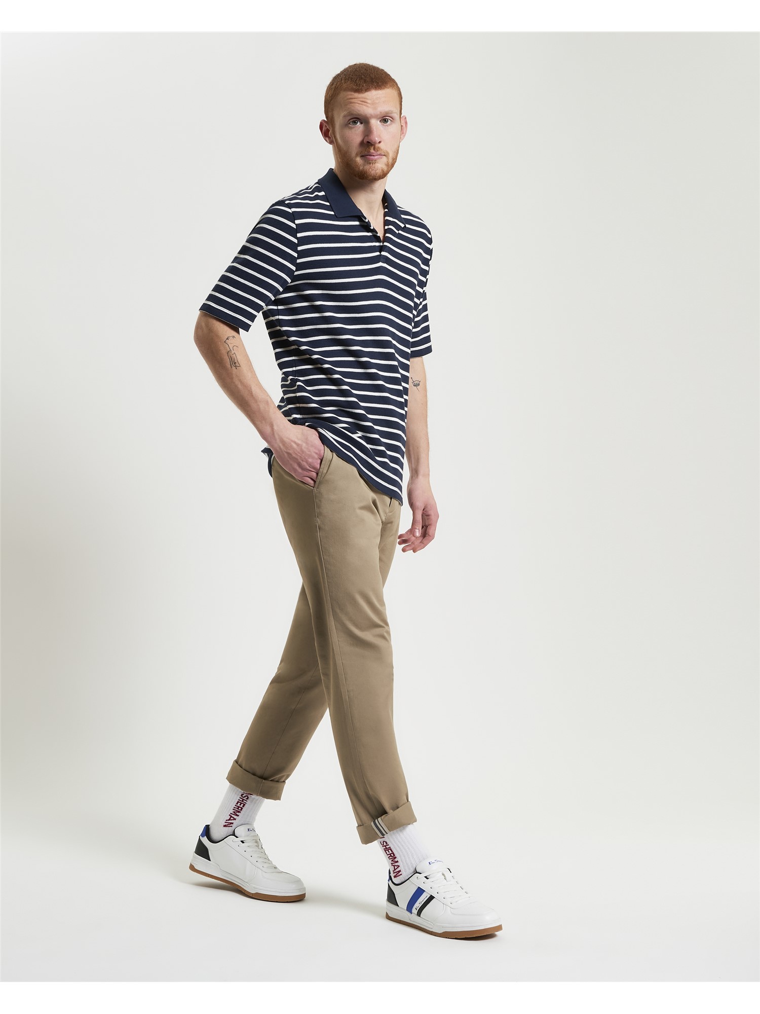 Waffle Stripe Polo