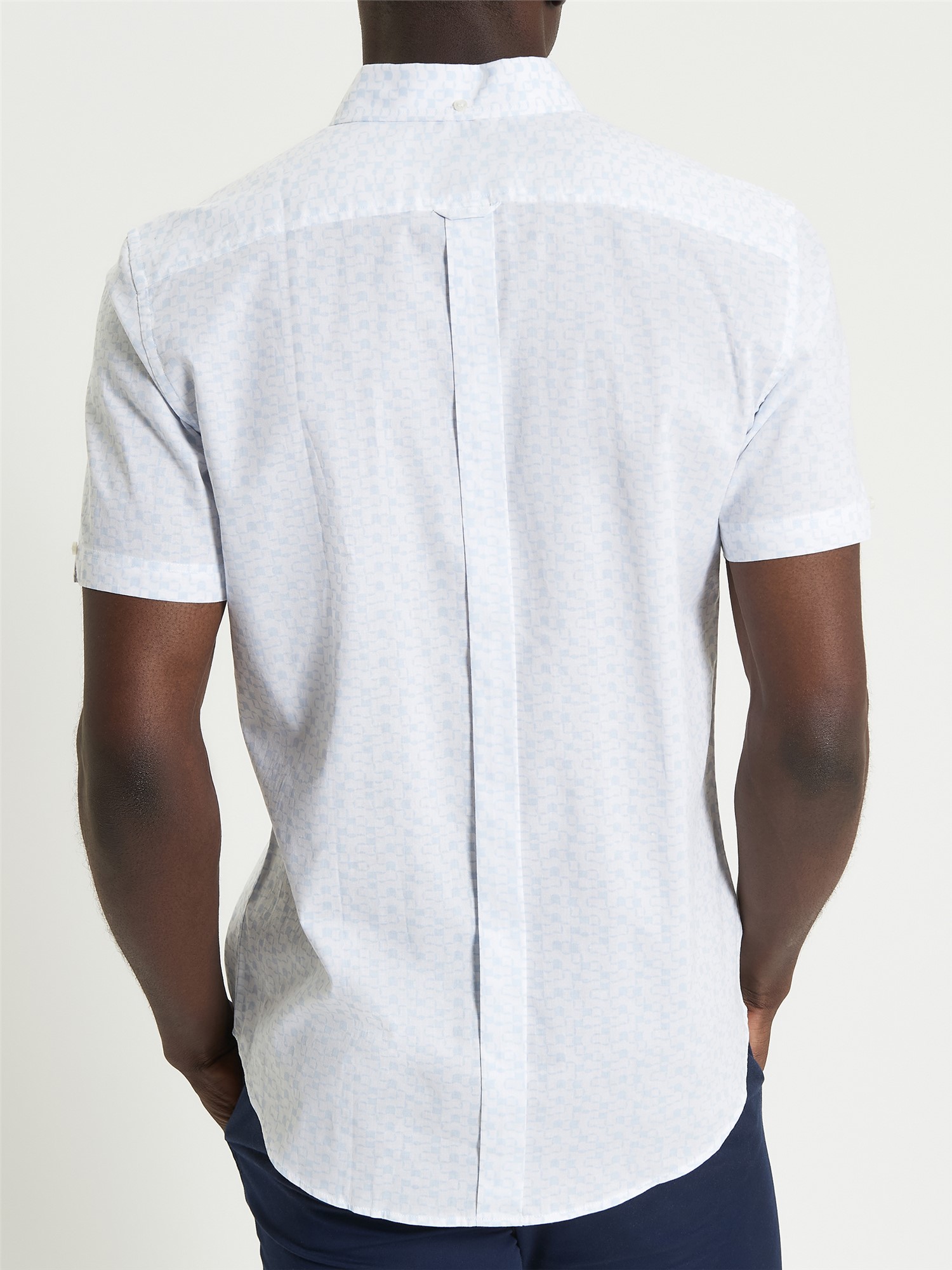 Short Sleeve Geo Tile Print Shirt