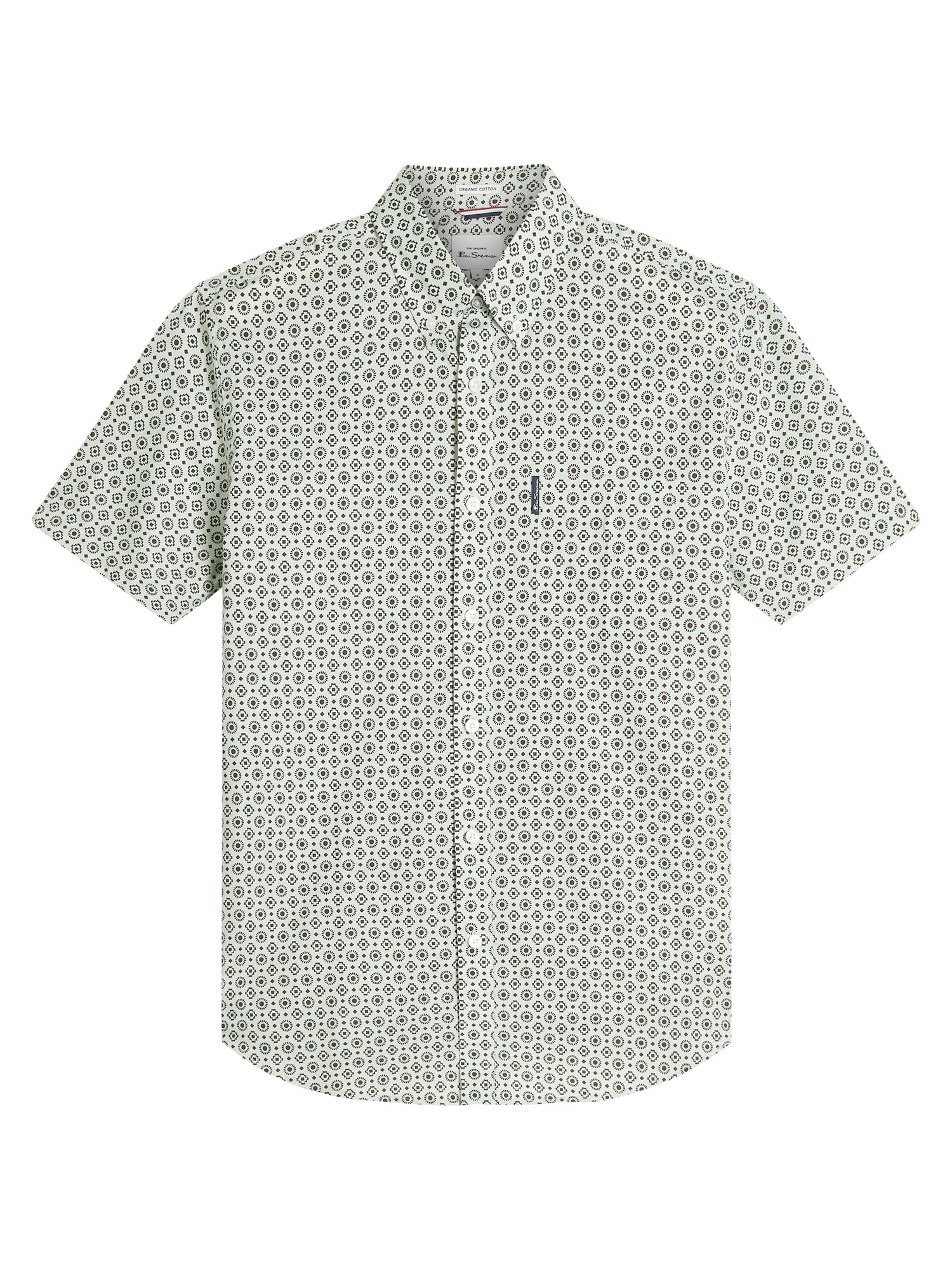 Short Sleeve Block Geo Print Shirt