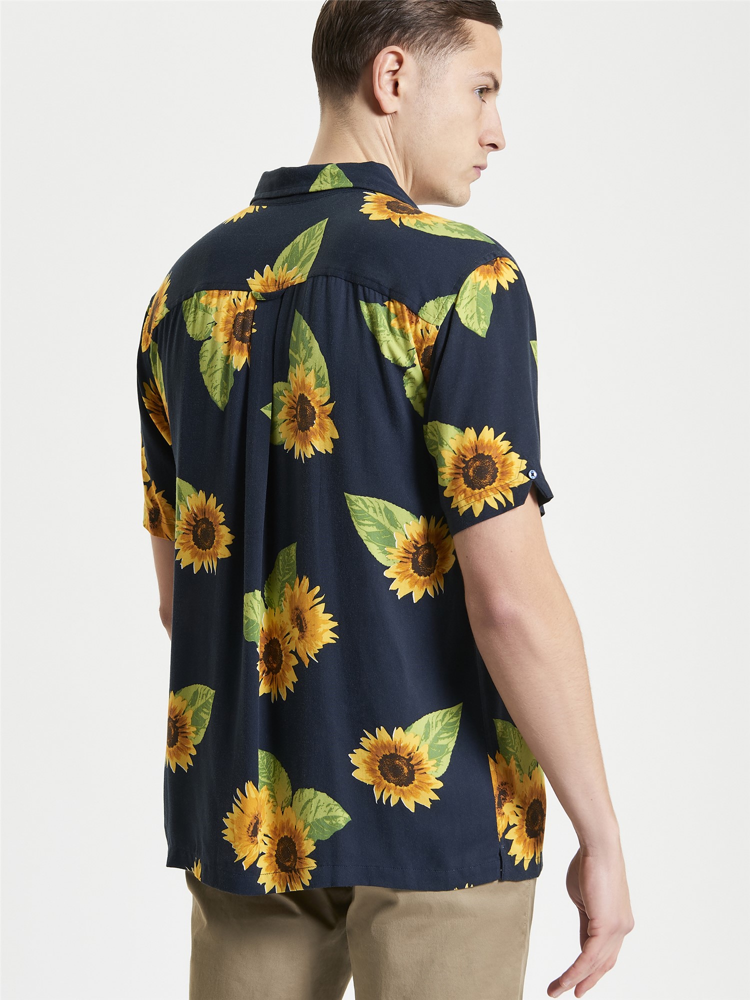 Short Sleeve Sunflower Print Shirt