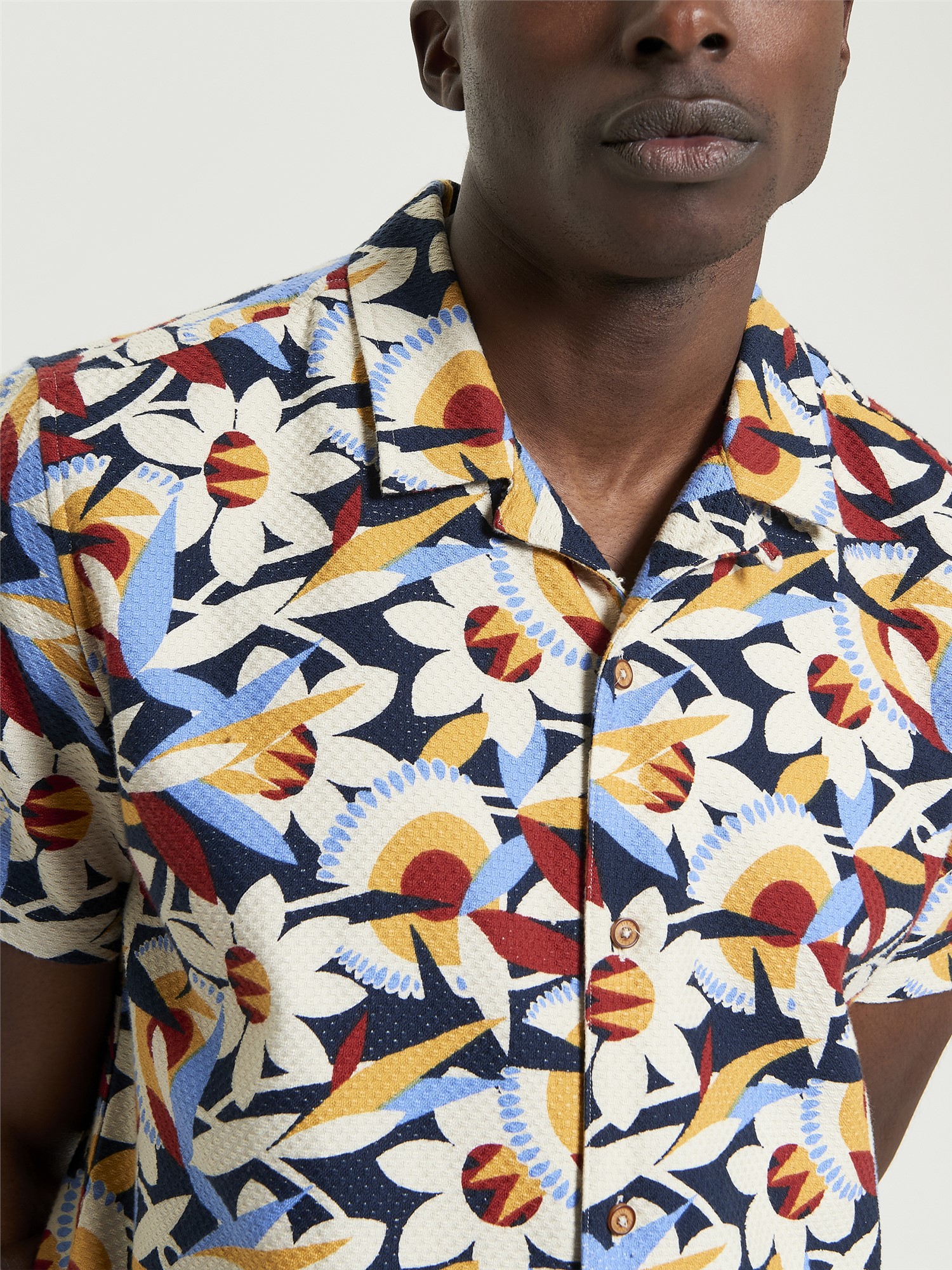 Short Sleeve Abstract Floral Shirt