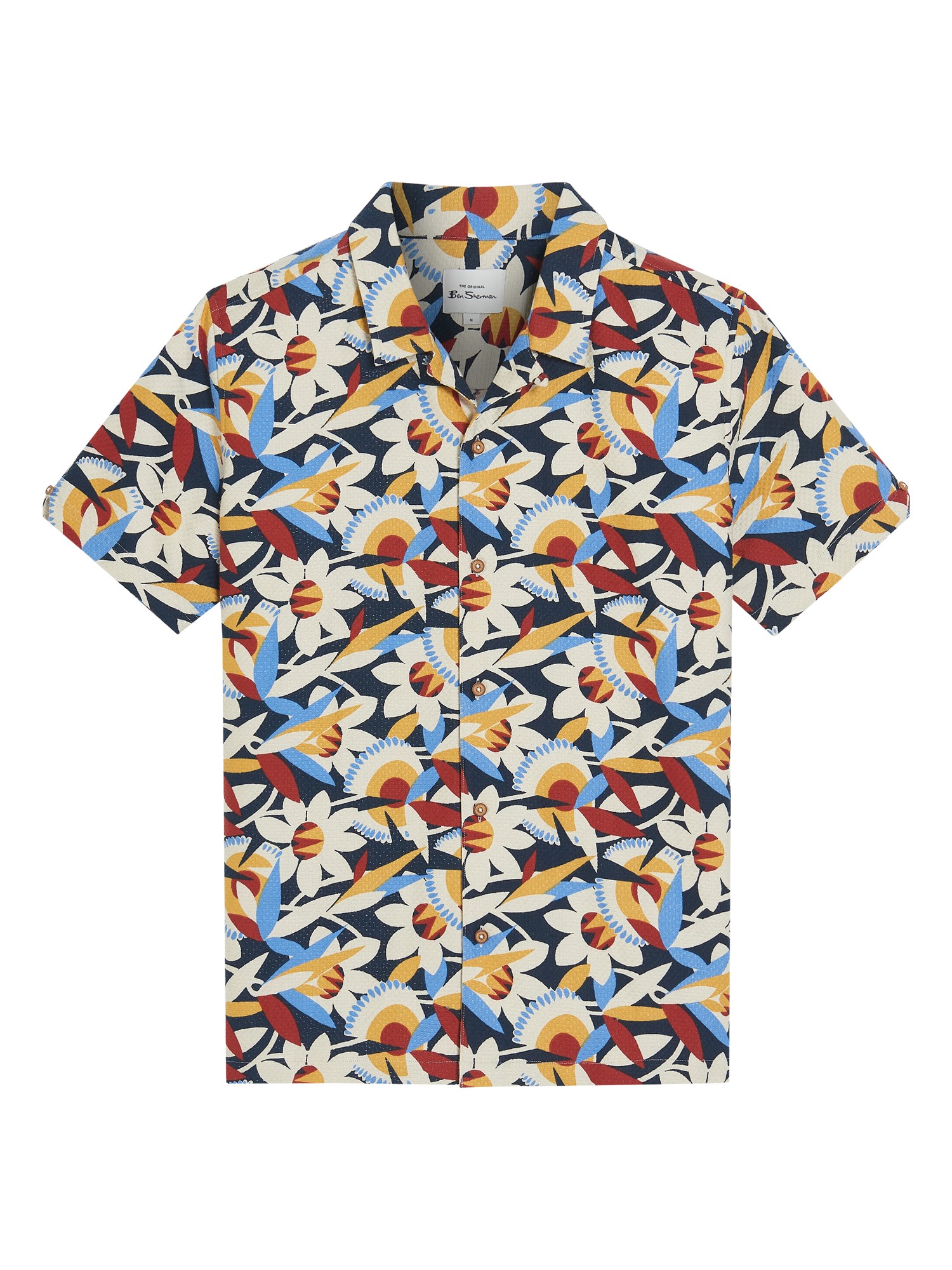 Short Sleeve Abstract Floral Shirt