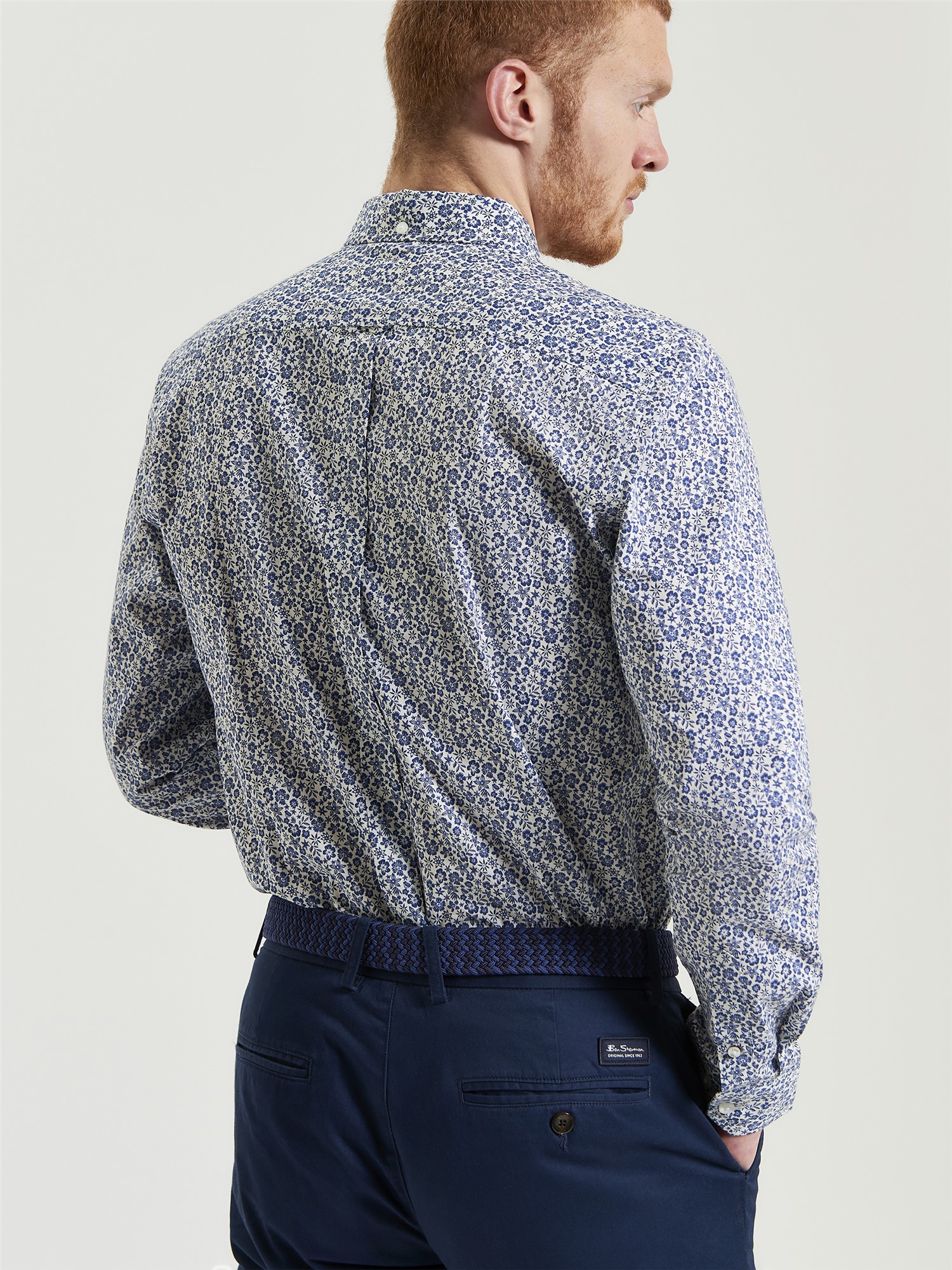 Mono Floral Print Organic Cotton Shirt