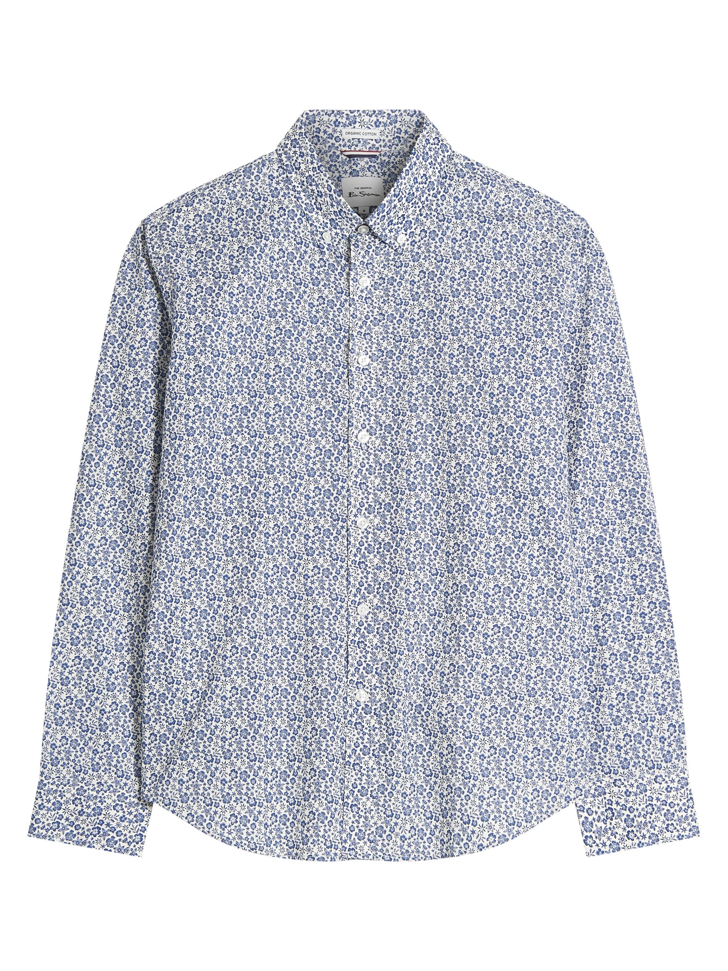 Mono Floral Print Organic Cotton Shirt