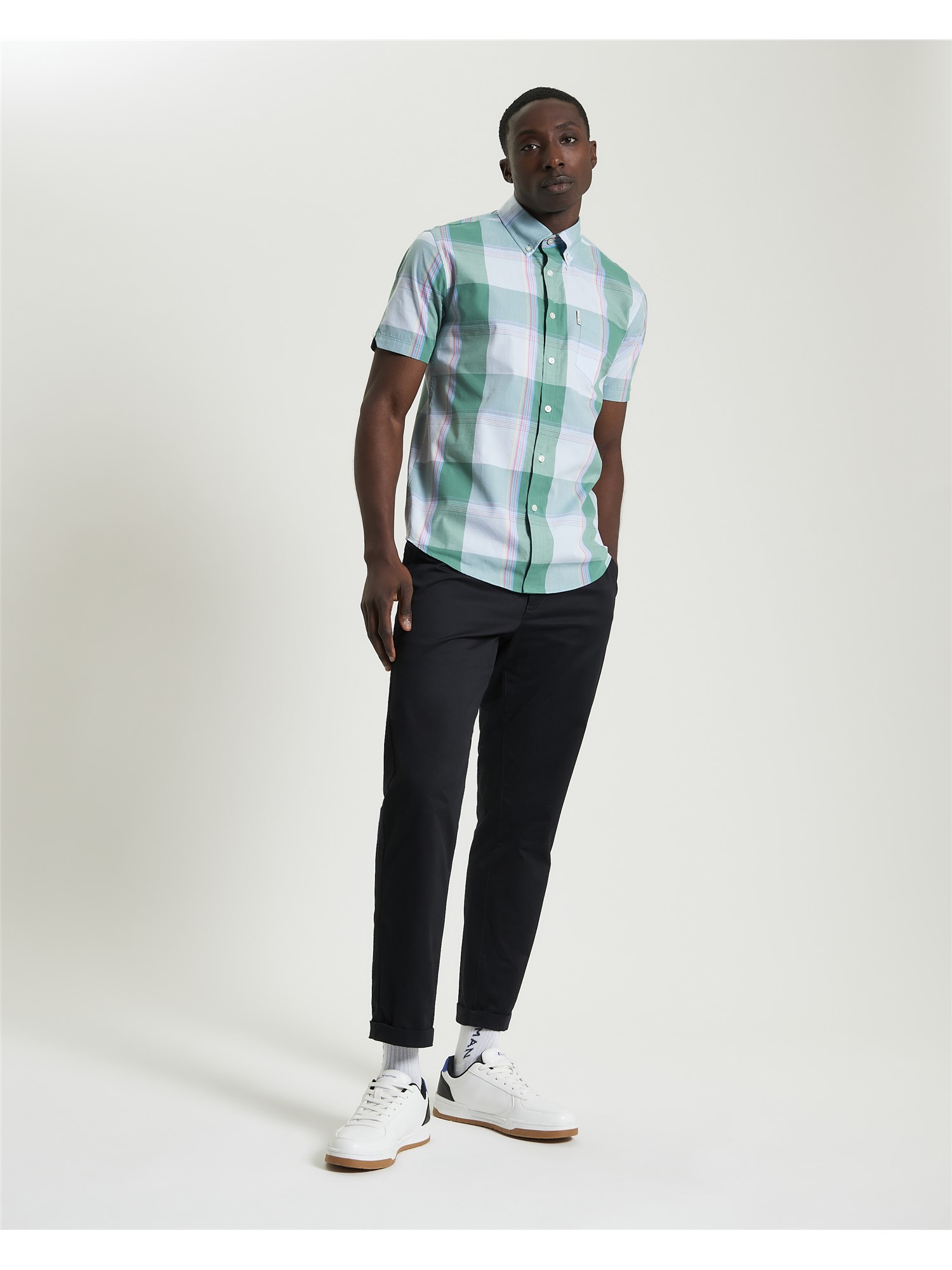 Short Sleeve Multicolour Overcheck Shirt