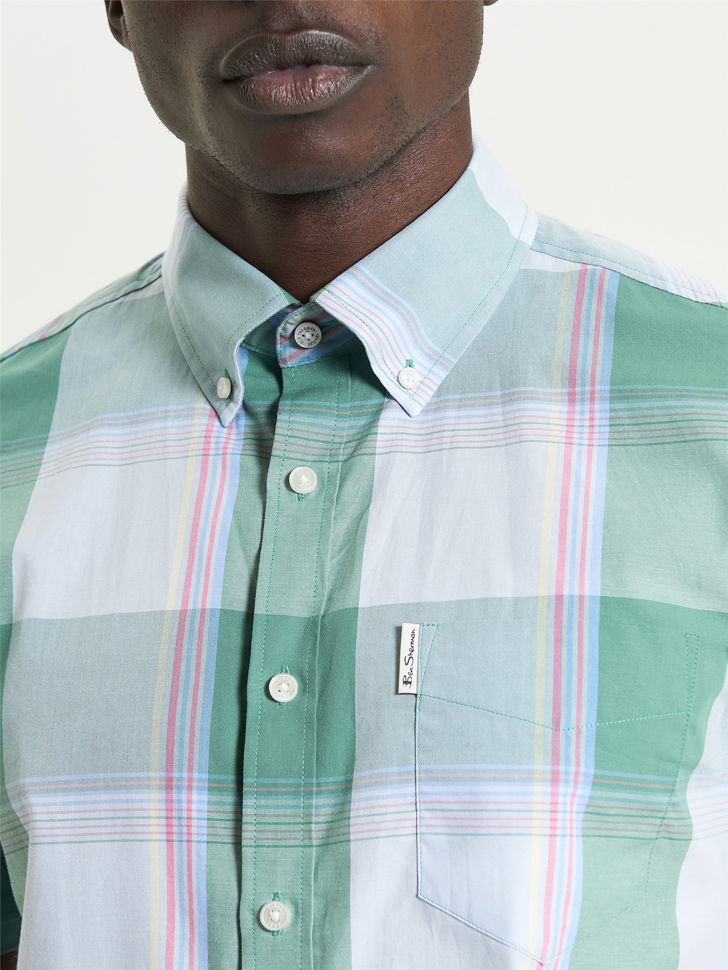 Short Sleeve Multicolour Overcheck Shirt