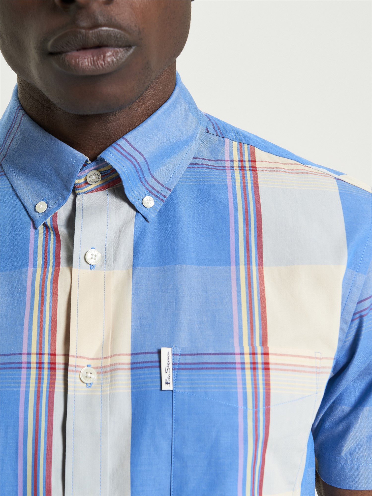 Short Sleeve Multicolour Overcheck Shirt