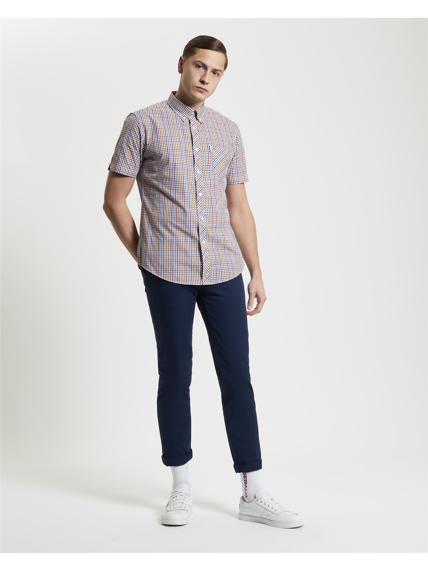 Short Sleeve Mini Gingham Shirt