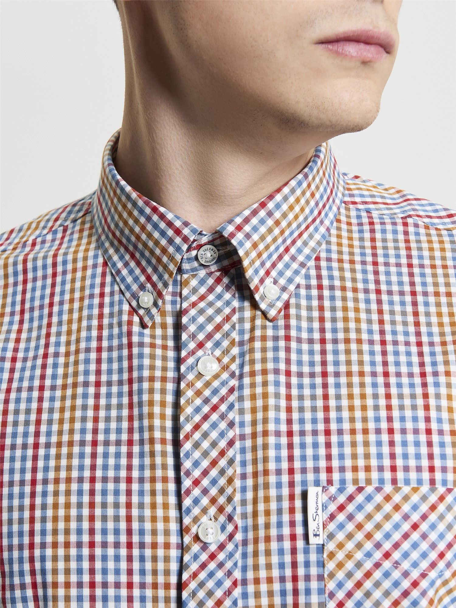 Short Sleeve Mini Gingham Shirt