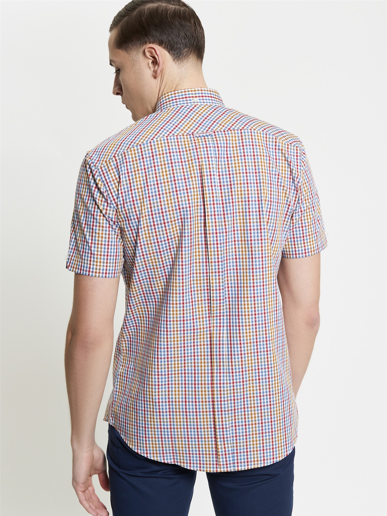 Short Sleeve Mini Gingham Shirt
