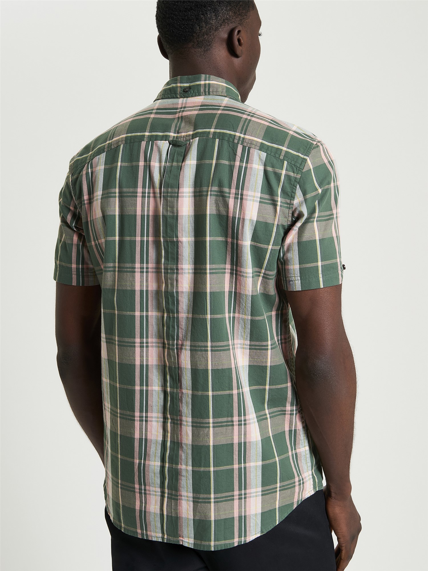 Short Sleeve Slub Check Shirt