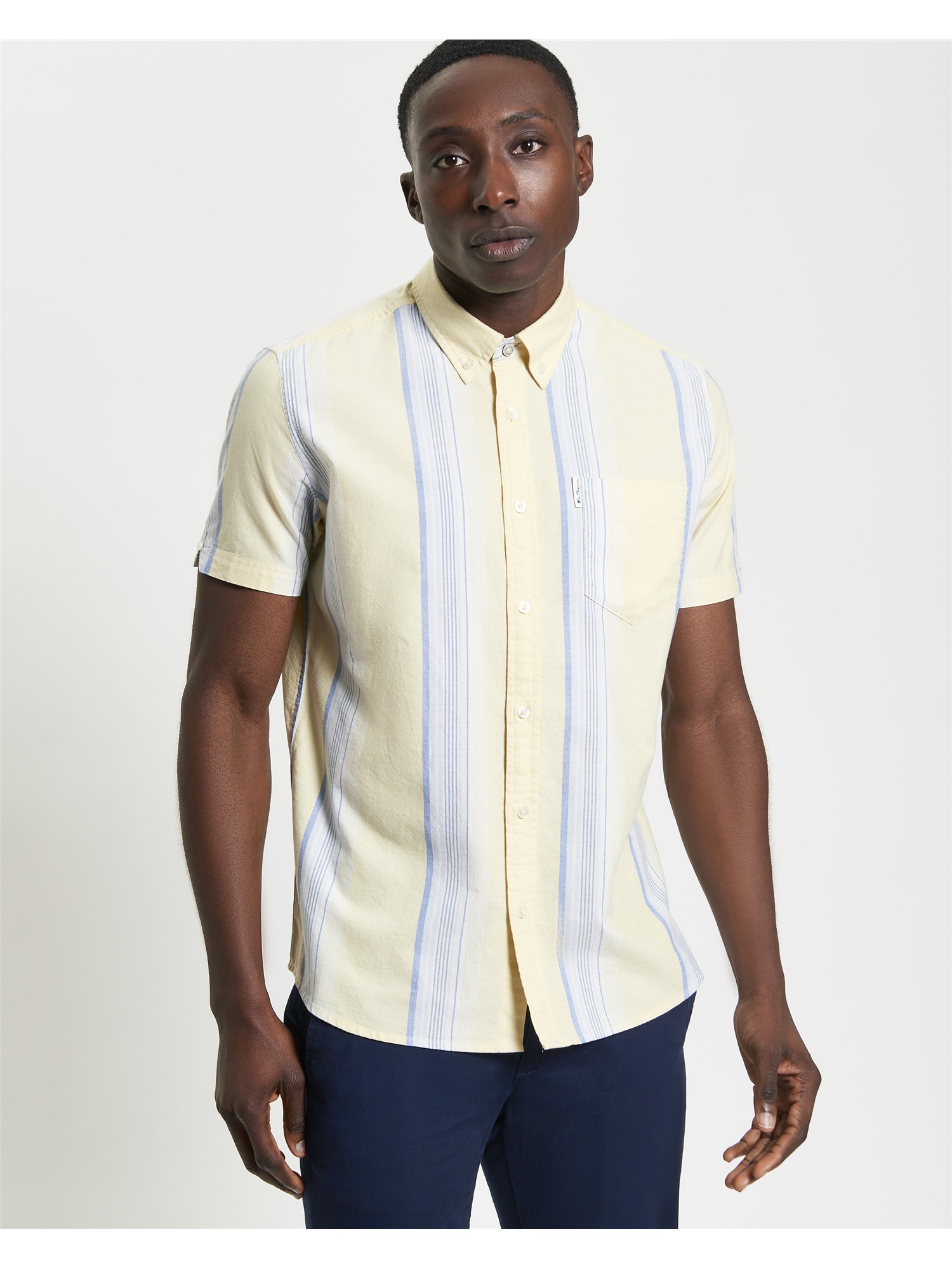 Short Sleeve Oxford Stripe Shirt