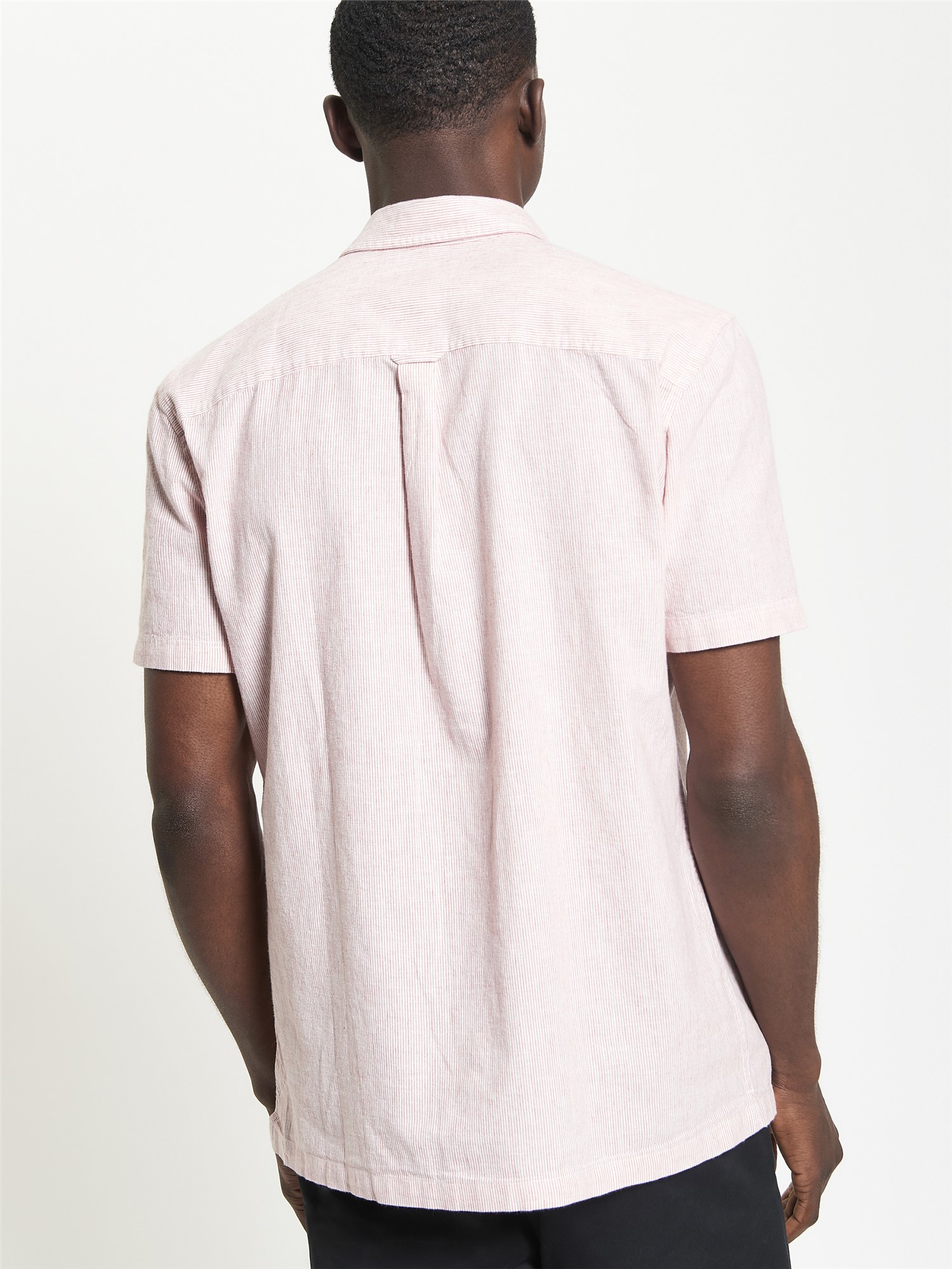 Short Sleeve Ticking Stripe Shirt