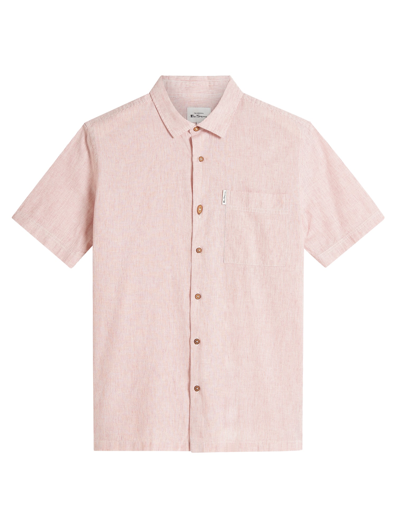 Short Sleeve Ticking Stripe Shirt