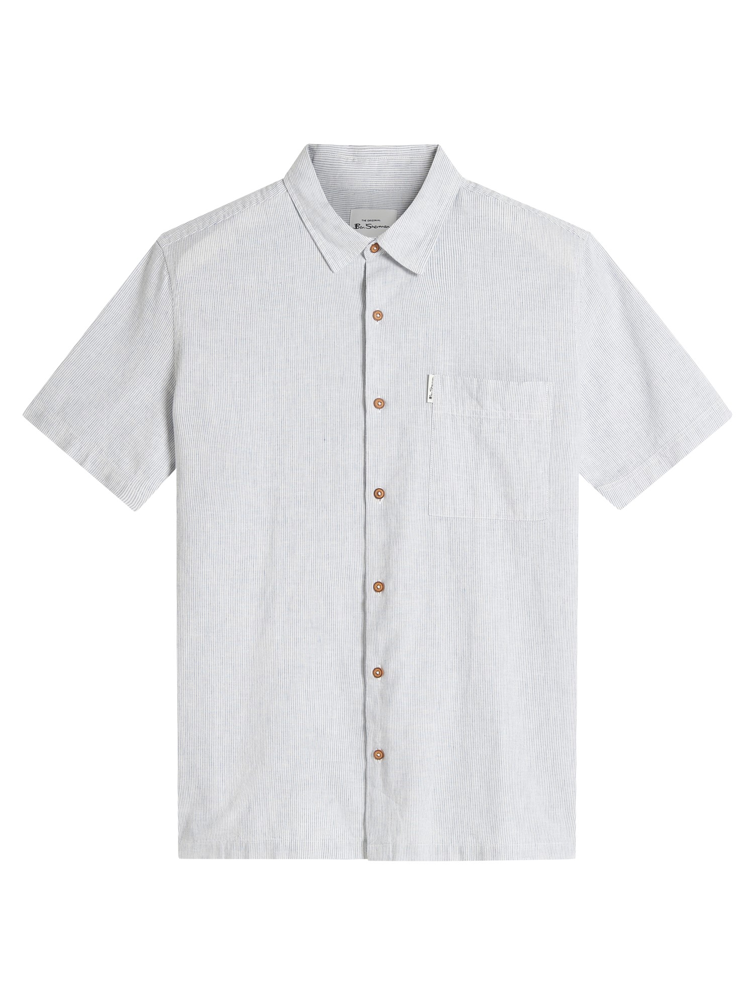 Short Sleeve Ticking Stripe Shirt