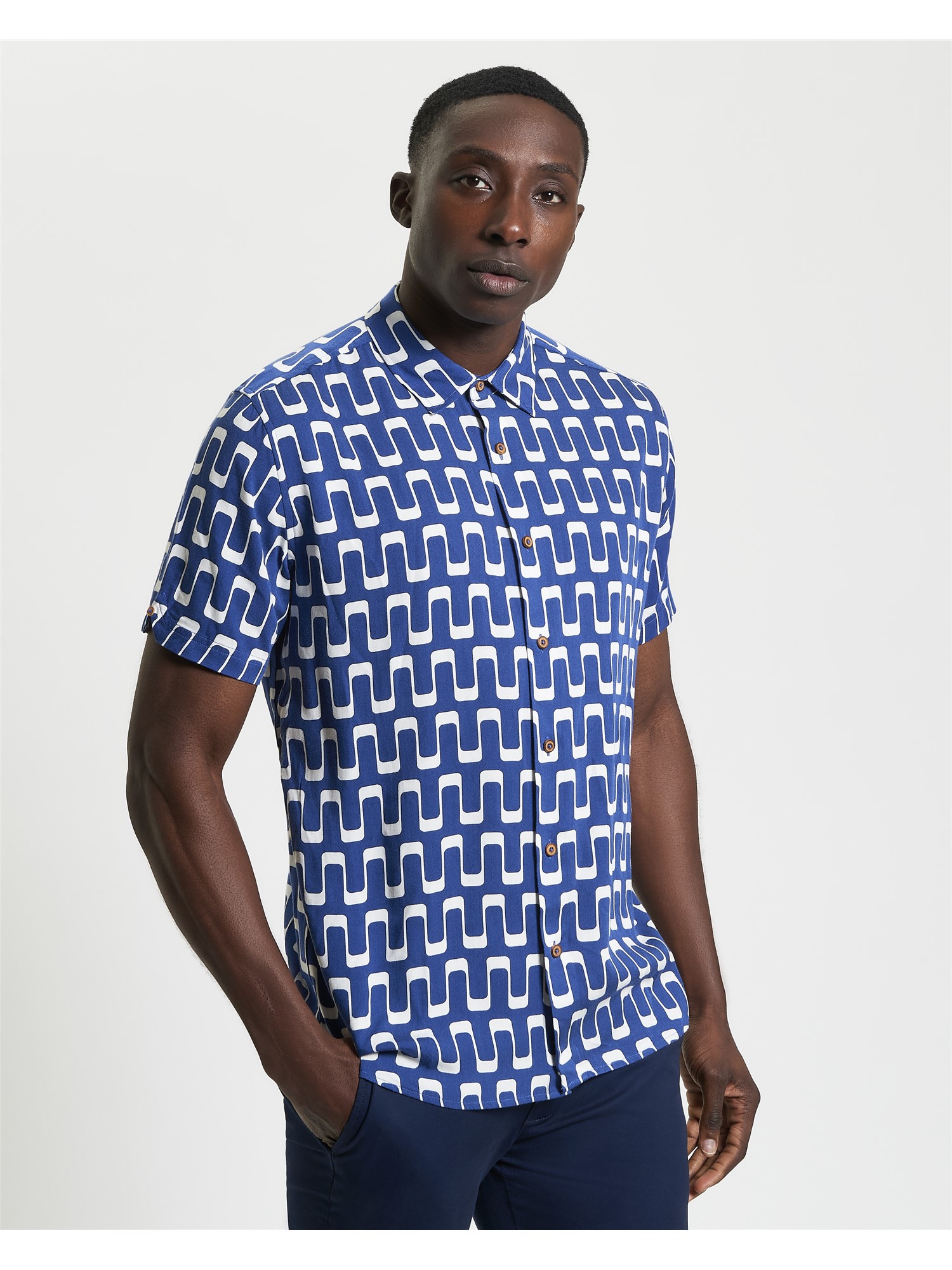 Short Sleeve Jazz Print Shirt