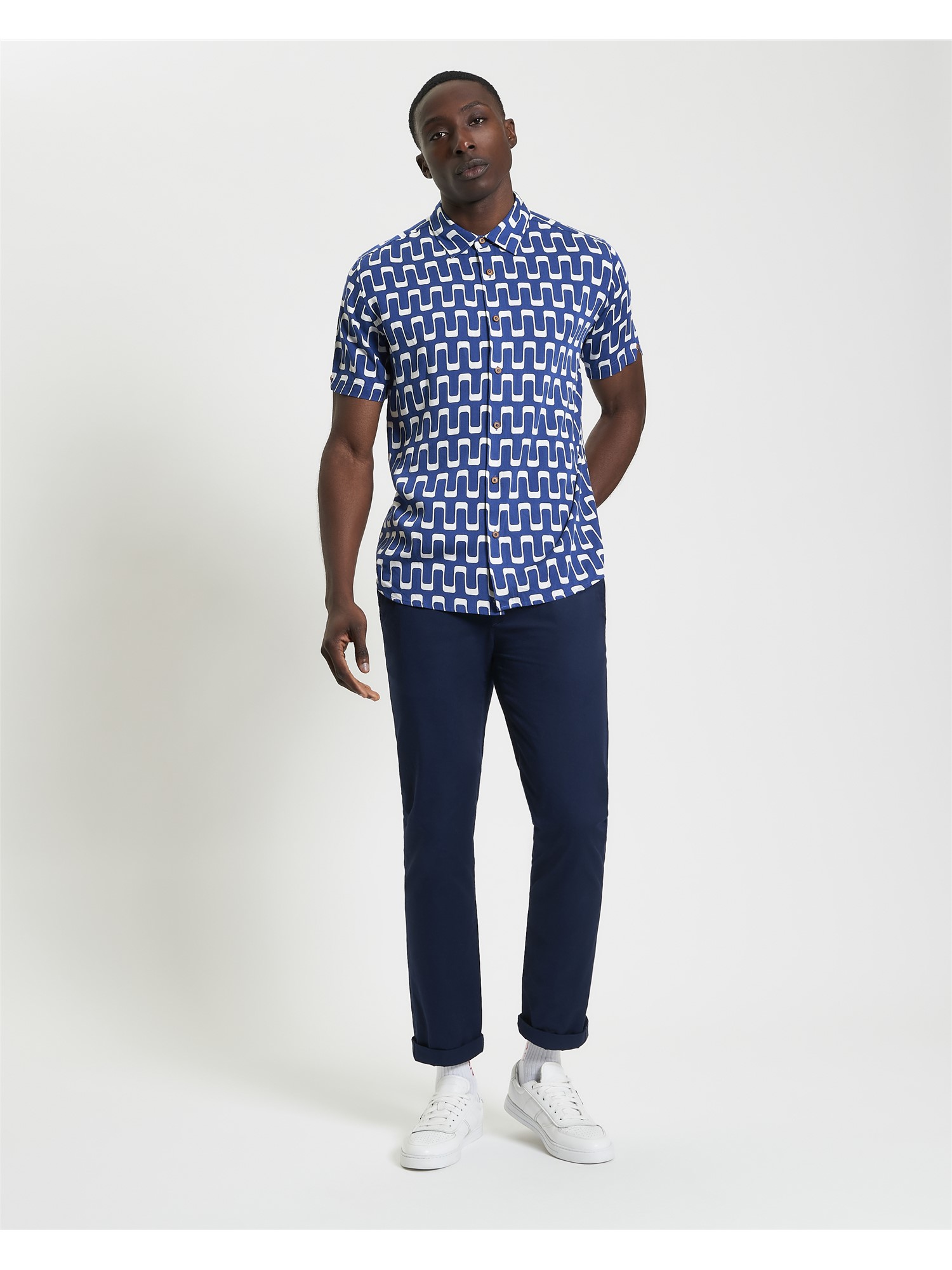 Short Sleeve Jazz Print Shirt