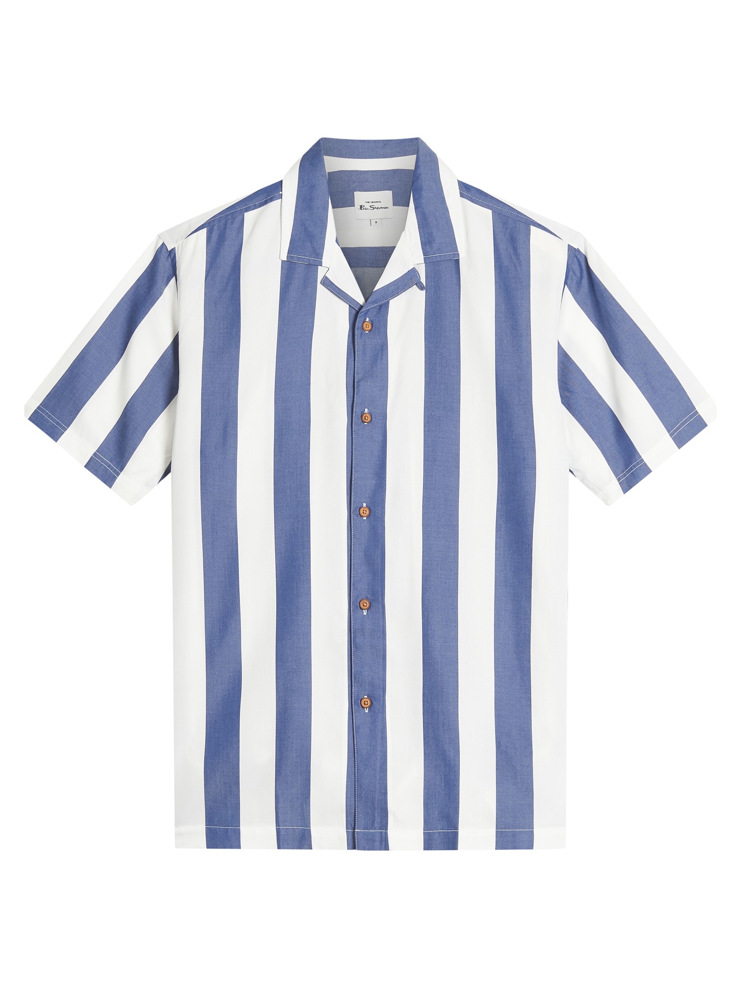 Short Sleeve Viscose Stripe Shirt