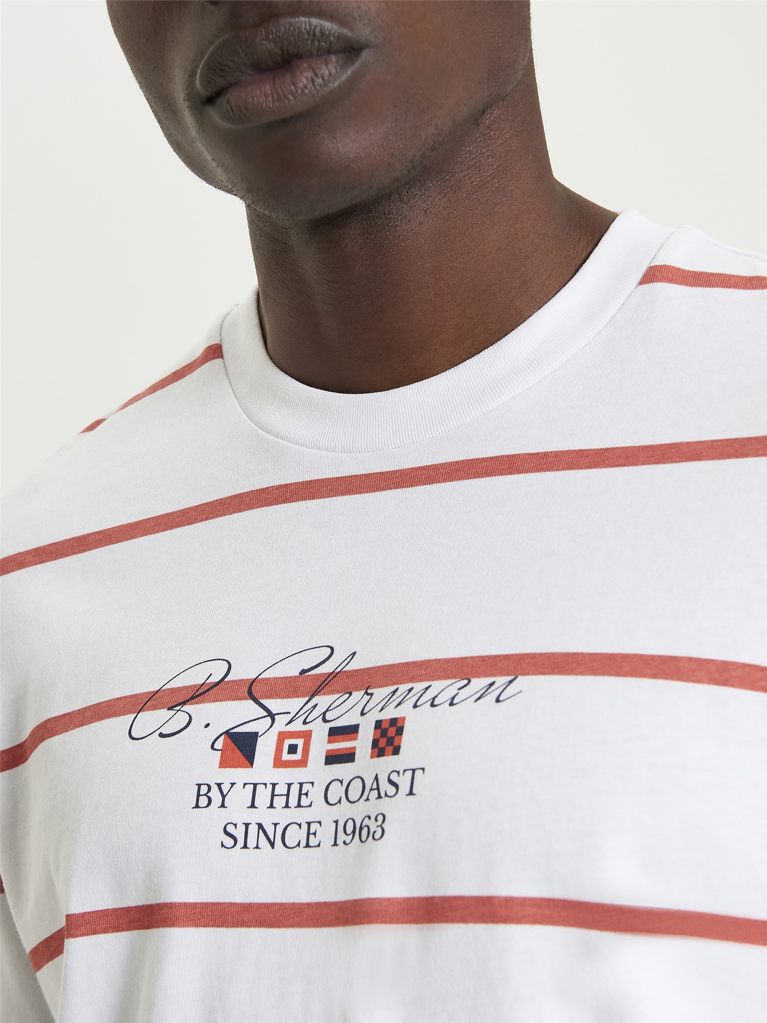 Stripe Script Tee