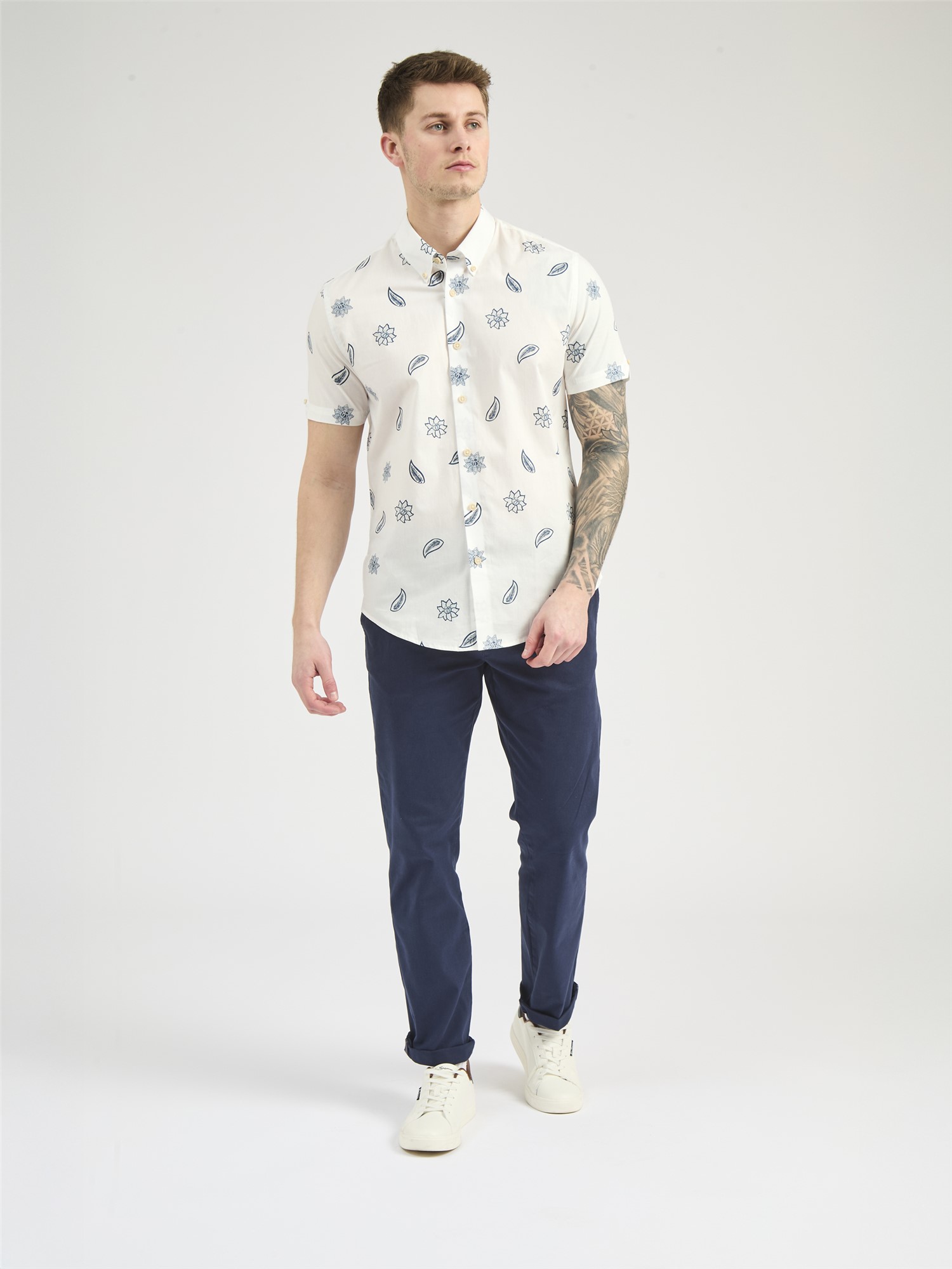 Short Sleeve Floral Print Shirt