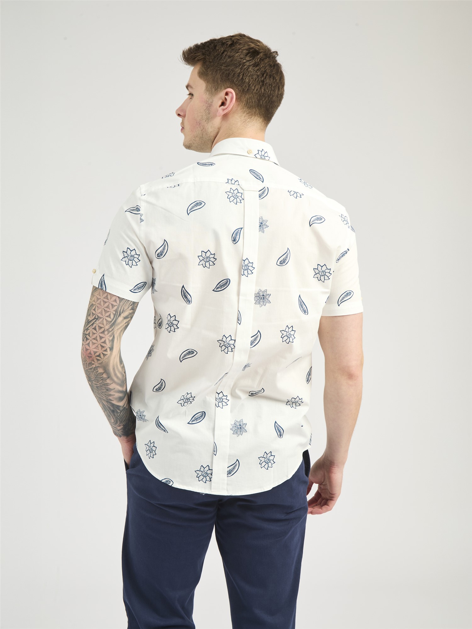 Short Sleeve Floral Print Shirt
