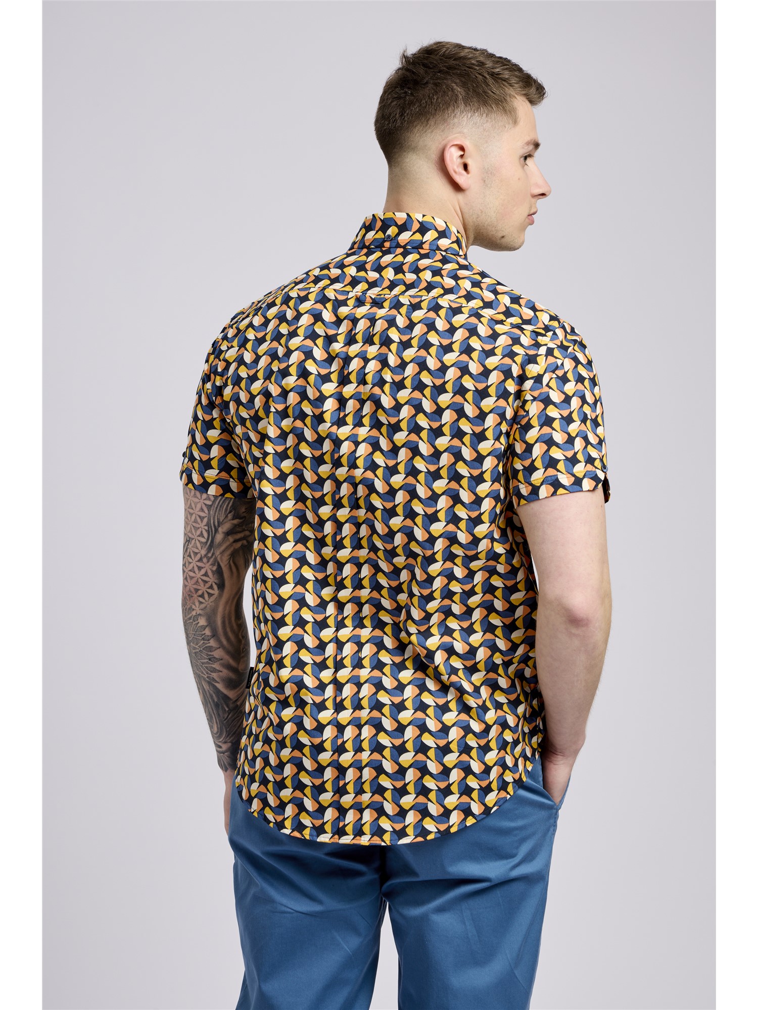Short Sleeve Bauhaus Geo Print Shirt