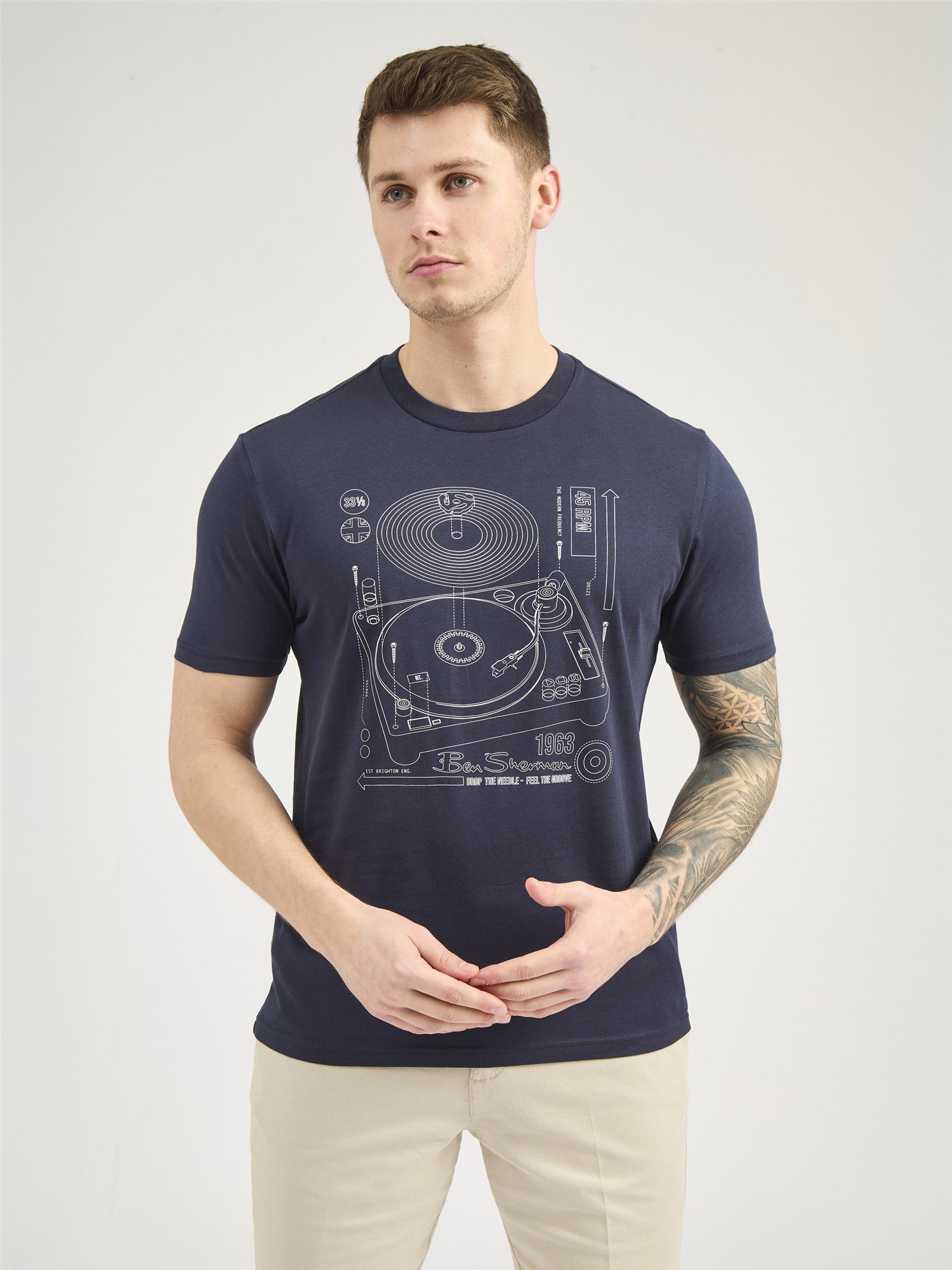 Linear Record Player Tee