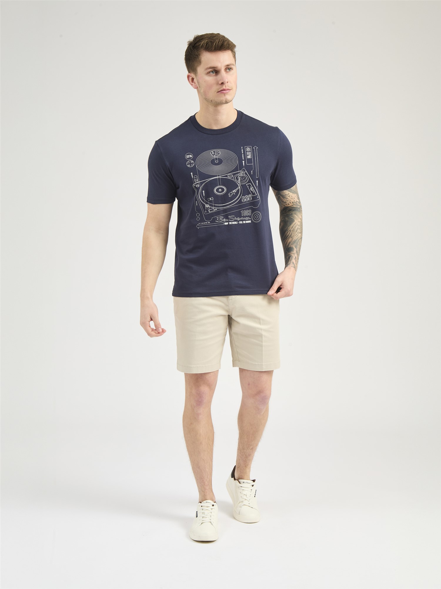 Linear Record Player Tee