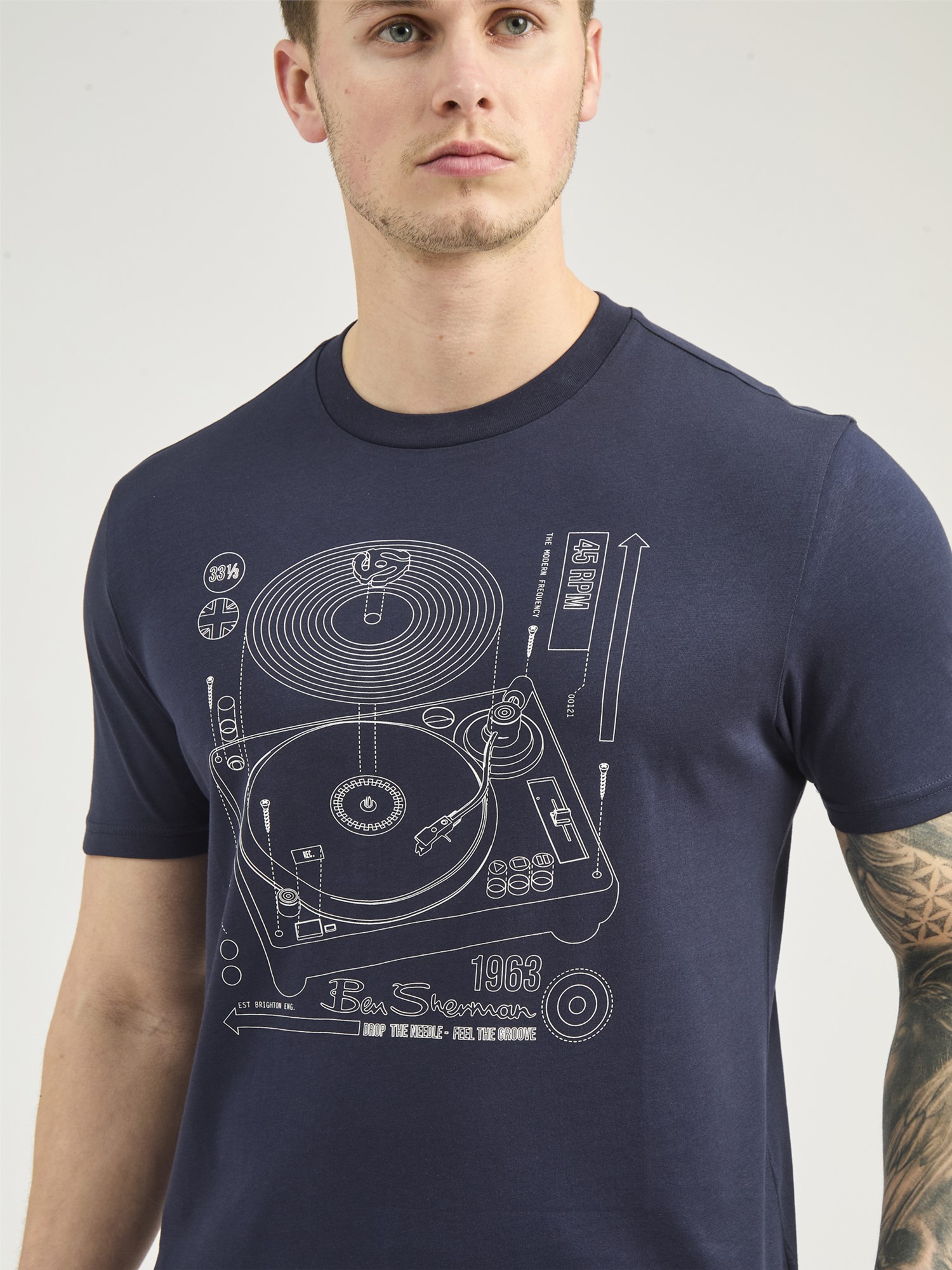 Linear Record Player Tee